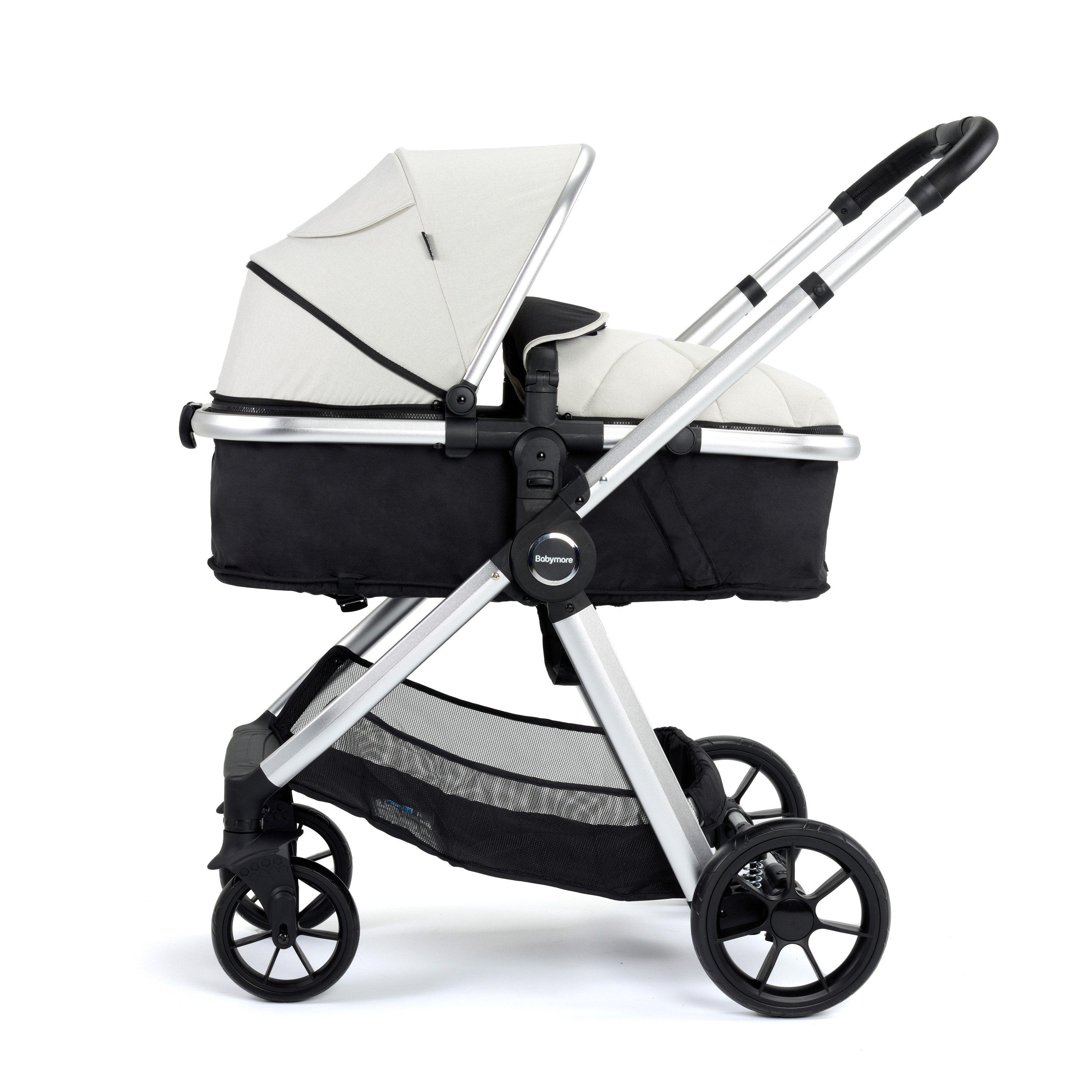 Silver - Babymore - Mimi Pram Pushchair - Silver - 7