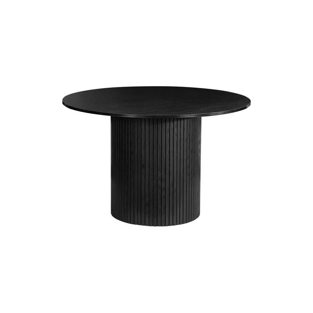 Black - Birlea - Axel Round Fluted Dining Table with 4 Chairs - 7