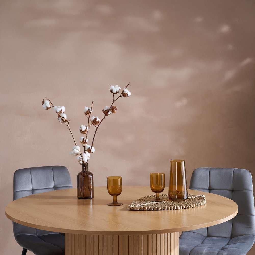 Nude - Birlea - Axel Round Fluted Dining Table with 4 Chairs - 4