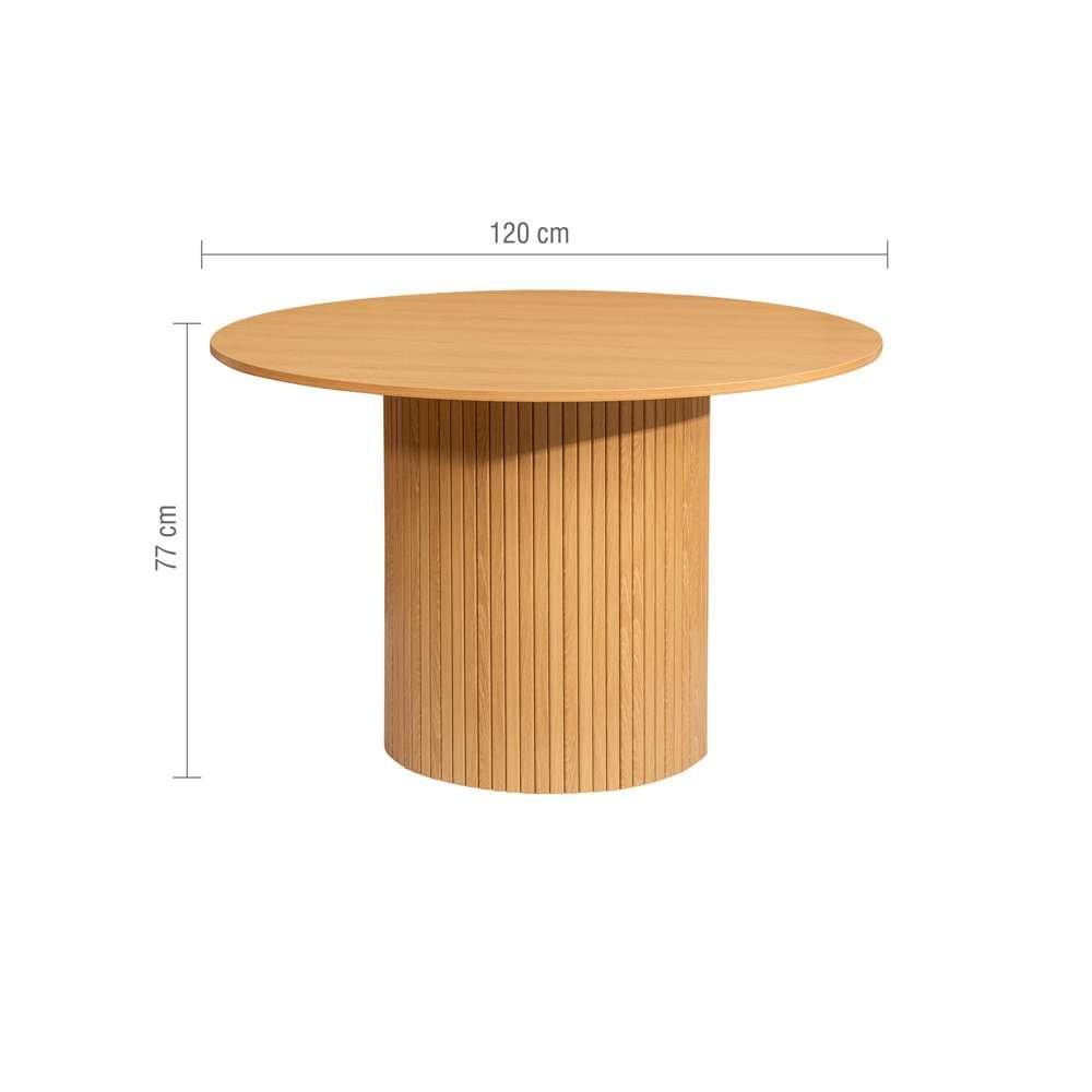 Nude - Birlea - Axel Round Fluted Dining Table with 4 Chairs - 10
