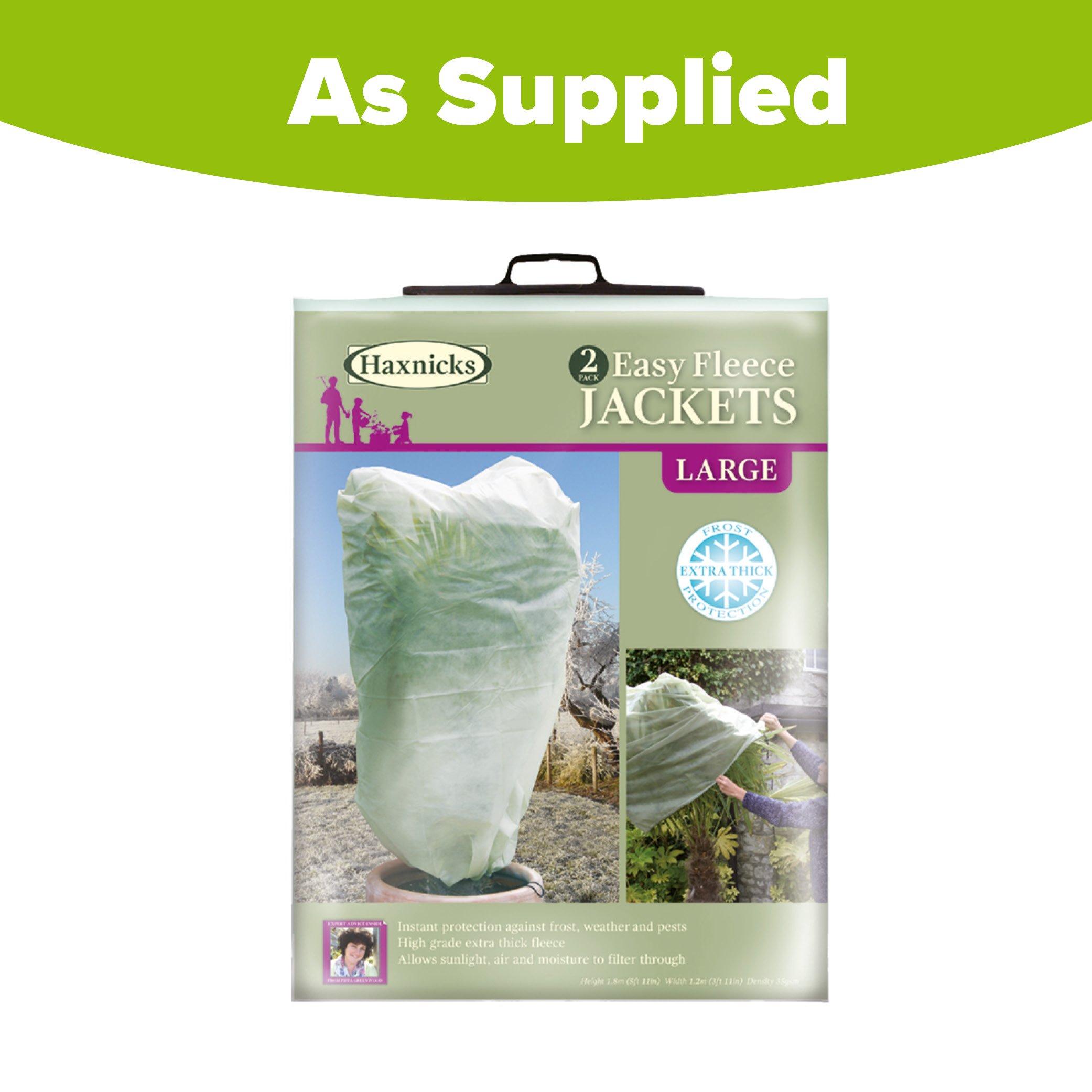 White - YouGarden - Giant Fleece Plant Cosies 2 pack - 2