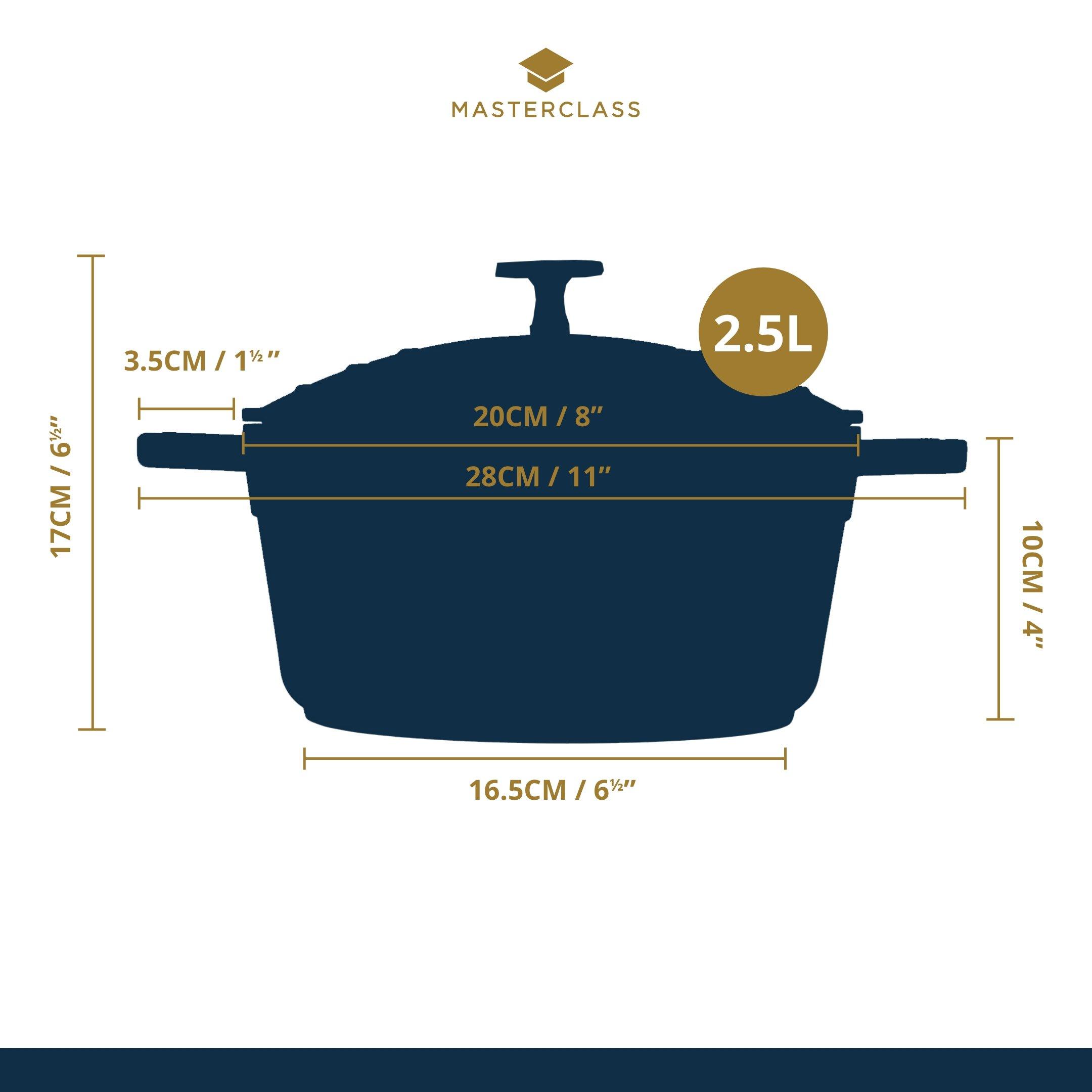 Blue - MasterClass - MasterClass Lightweight Casserole Dish with Lid - 7