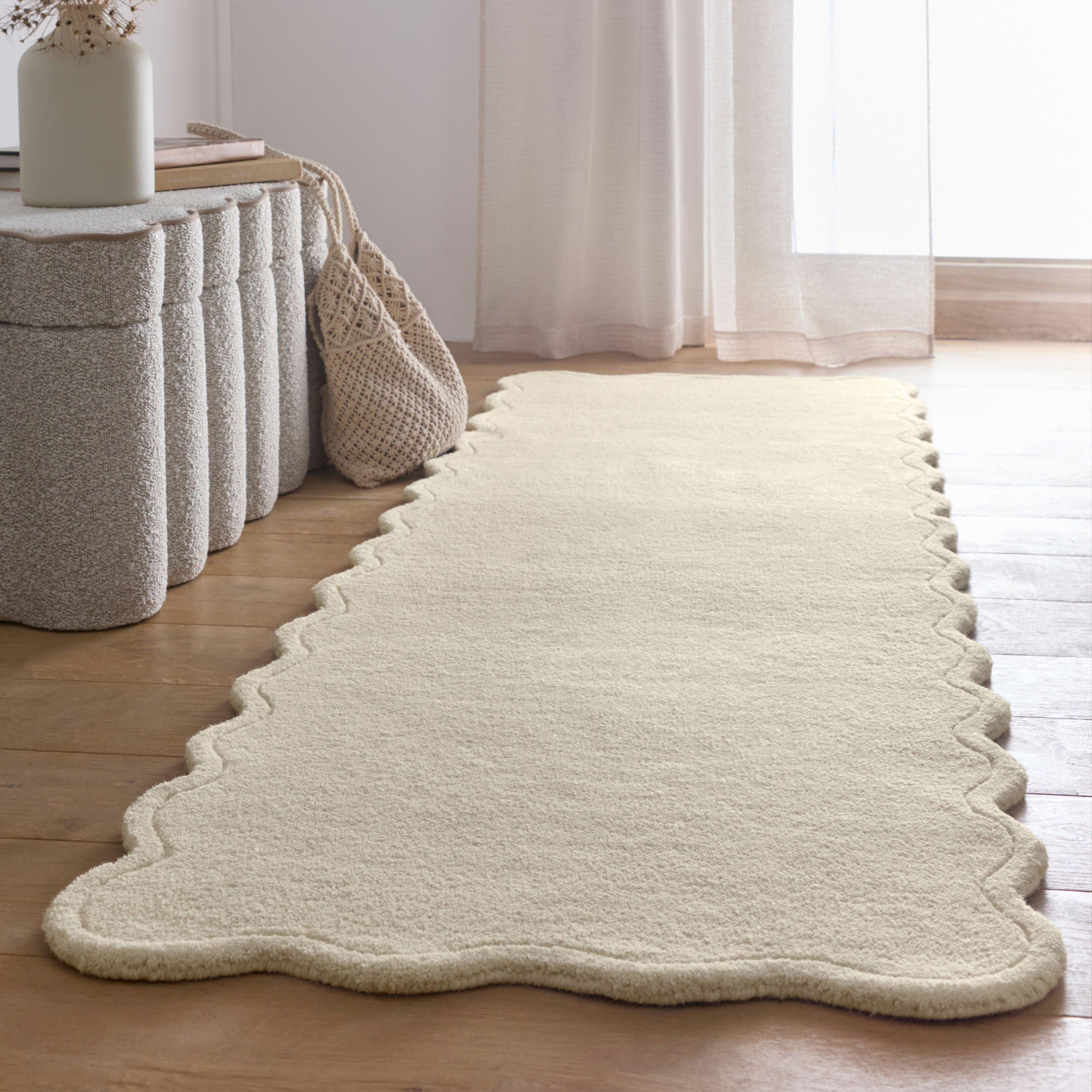 Origin Rugs  Scalloped Elsie Rug - Cream - 160x230cm