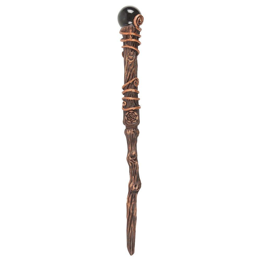 Brown - Something Different - Protection Black Obsidian Crystal  Wand with Pouch - 2