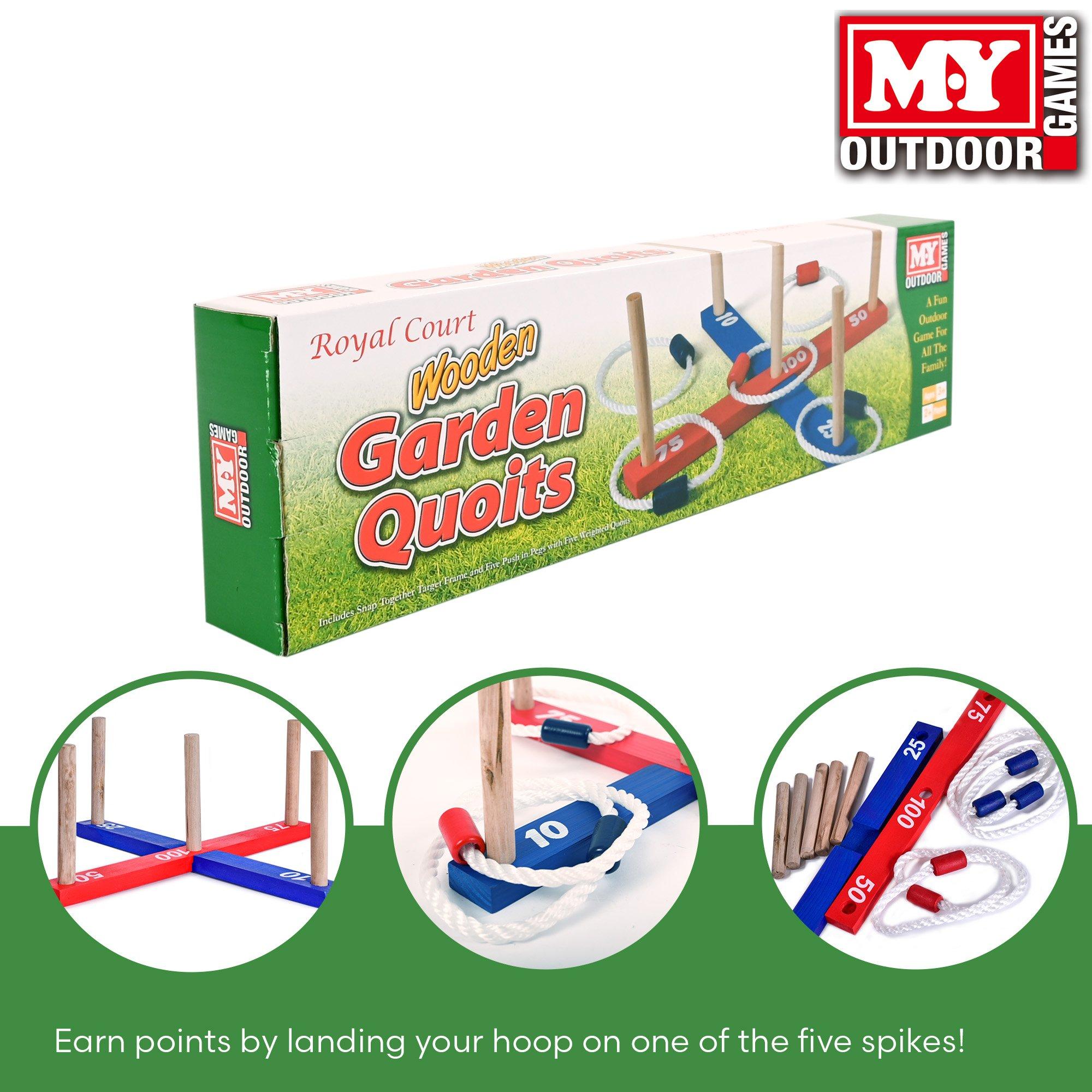 Multi Colour - M.Y - Wooden Garden Quoits - 2