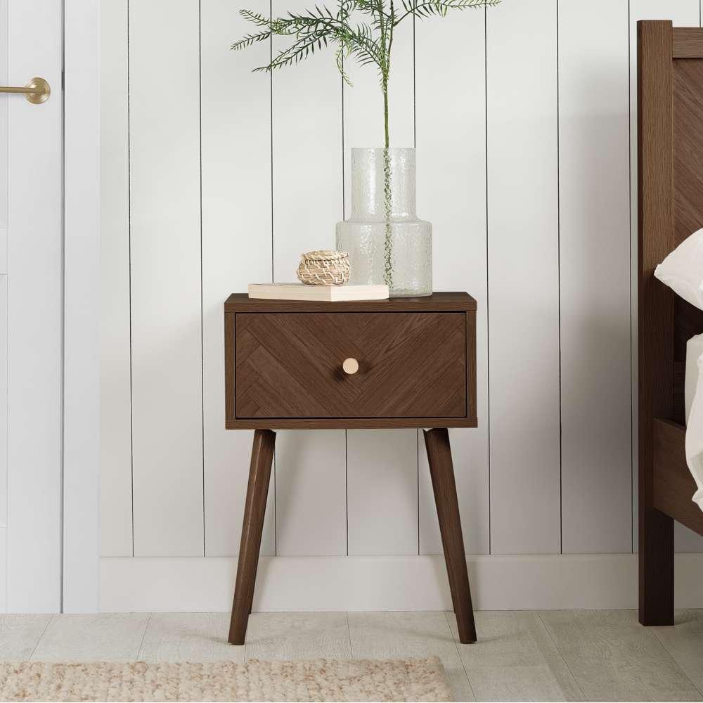 Brown - Birlea - Herringford 1 Drawer Bedside - 1