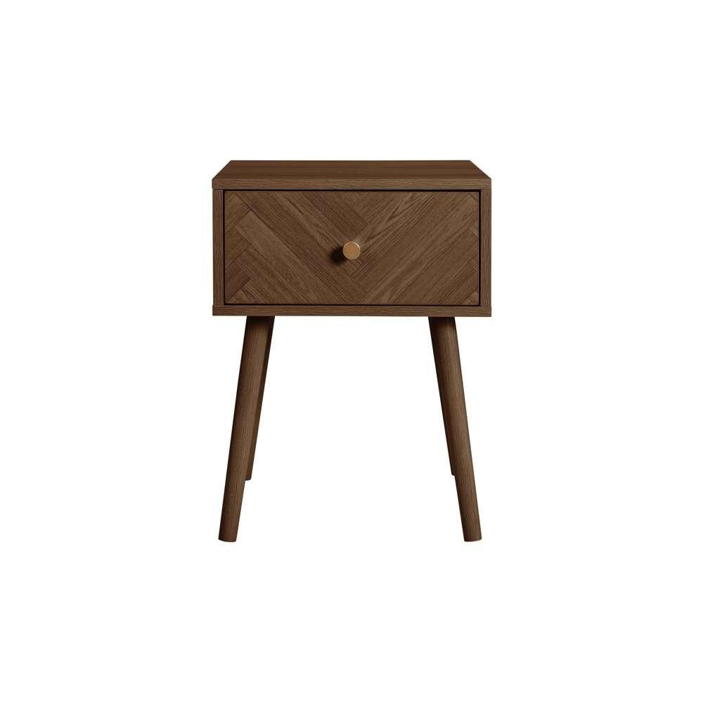 Brown - Birlea - Herringford 1 Drawer Bedside - 5