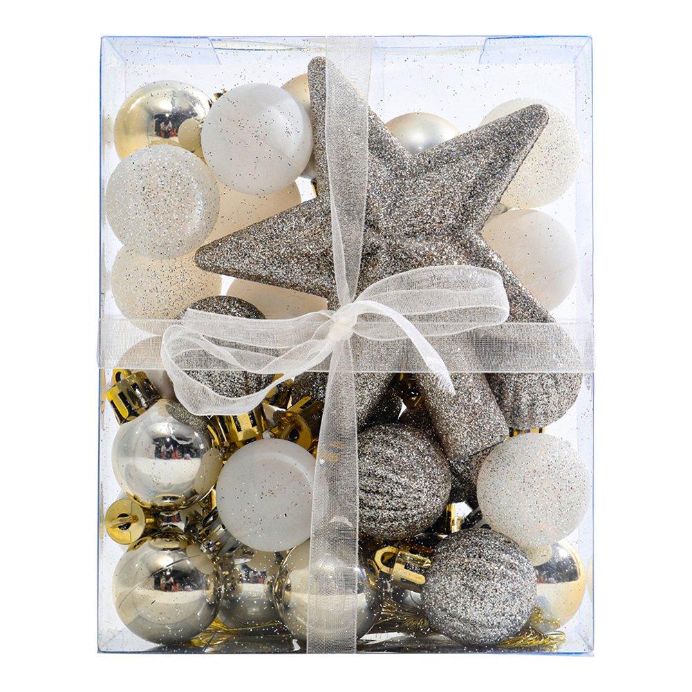 30pcs Shatterproof Ornament Set with Baubles
