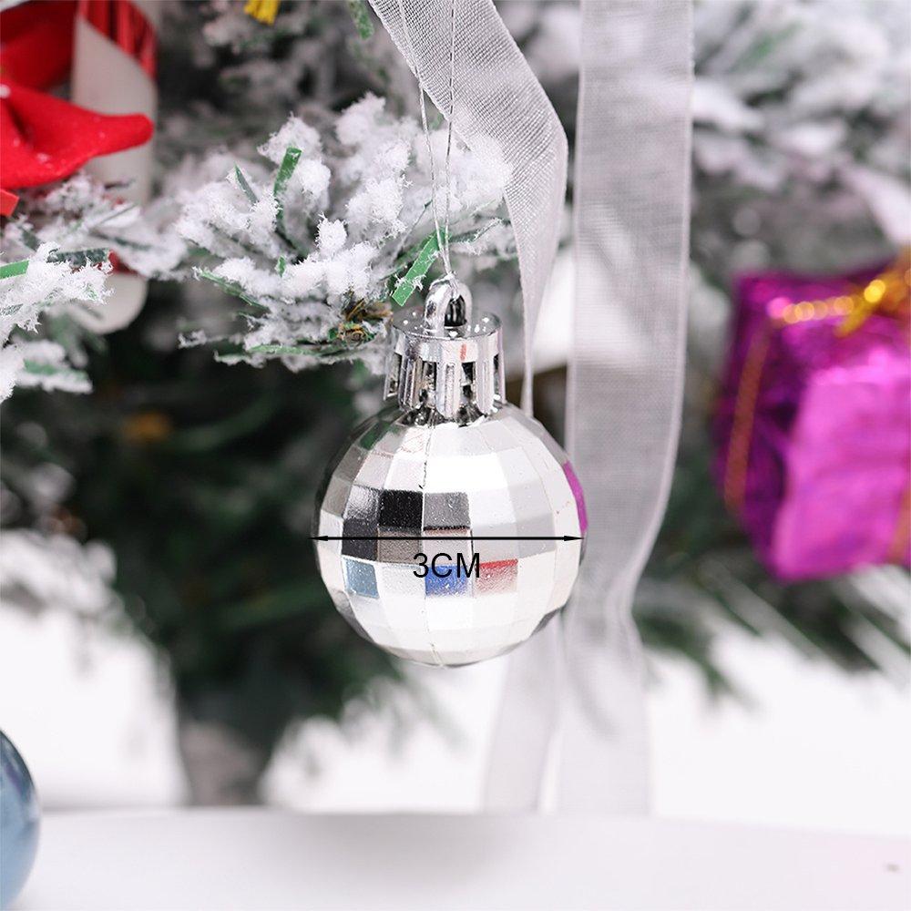 Silver And Blue - LIFE IDEAS - 30pcs Shatterproof Ornament Set with Baubles - 7