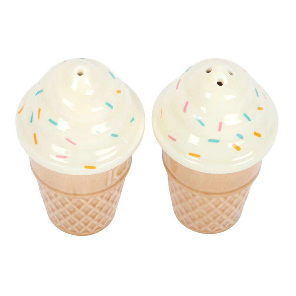 White - Something Different - Ice Cream Cone Salt and Pepper Shakers - 3