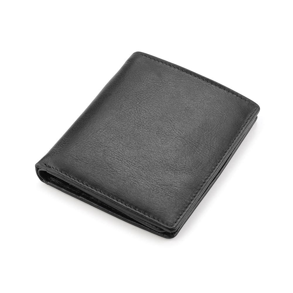 Primehide Leather Men's Tuscan ’S Trifold Credit Card Wallet - Black - 10.5 x 9