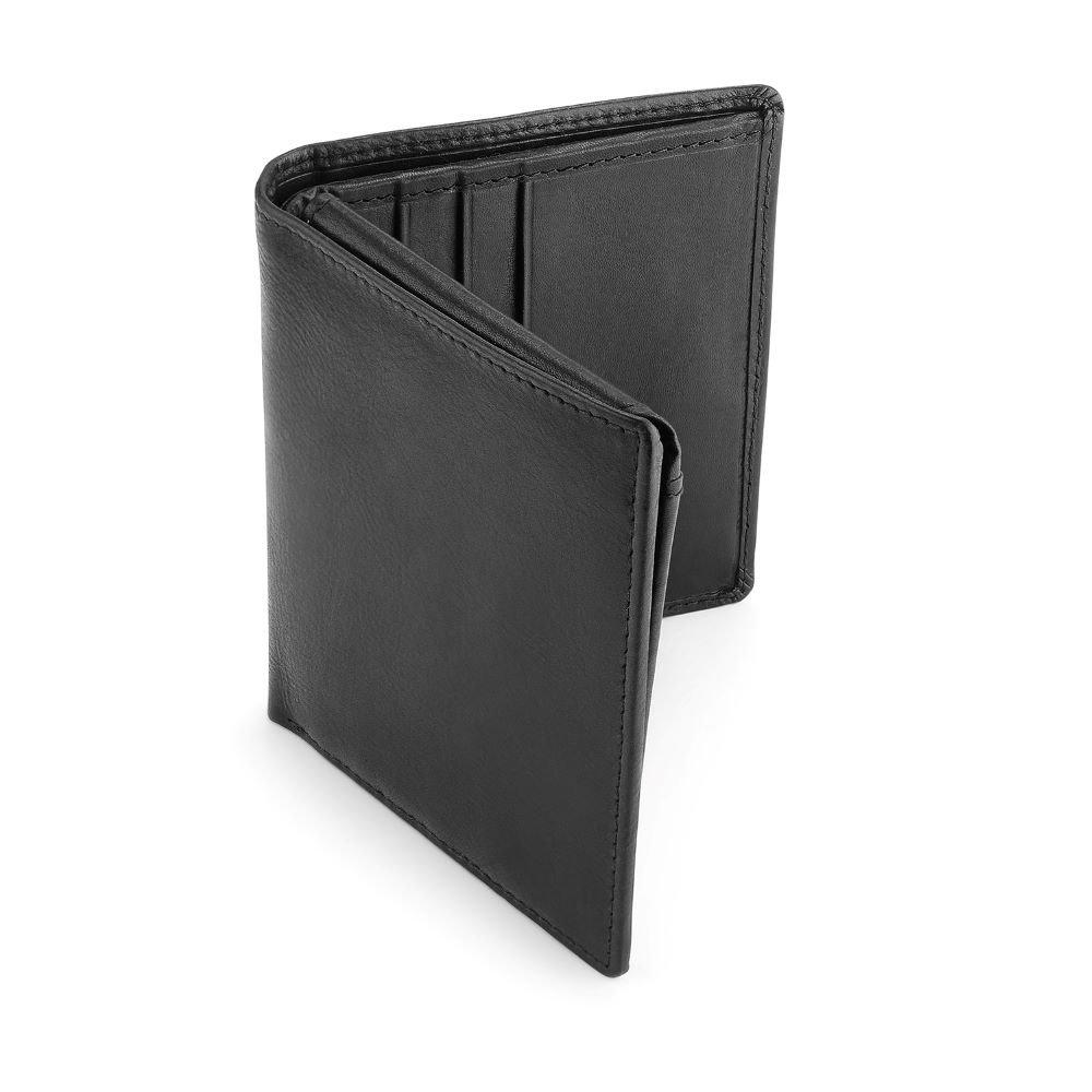 Black - PRIMEHIDE Leather - Tuscan Men’s Trifold Credit Card Wallet - 3