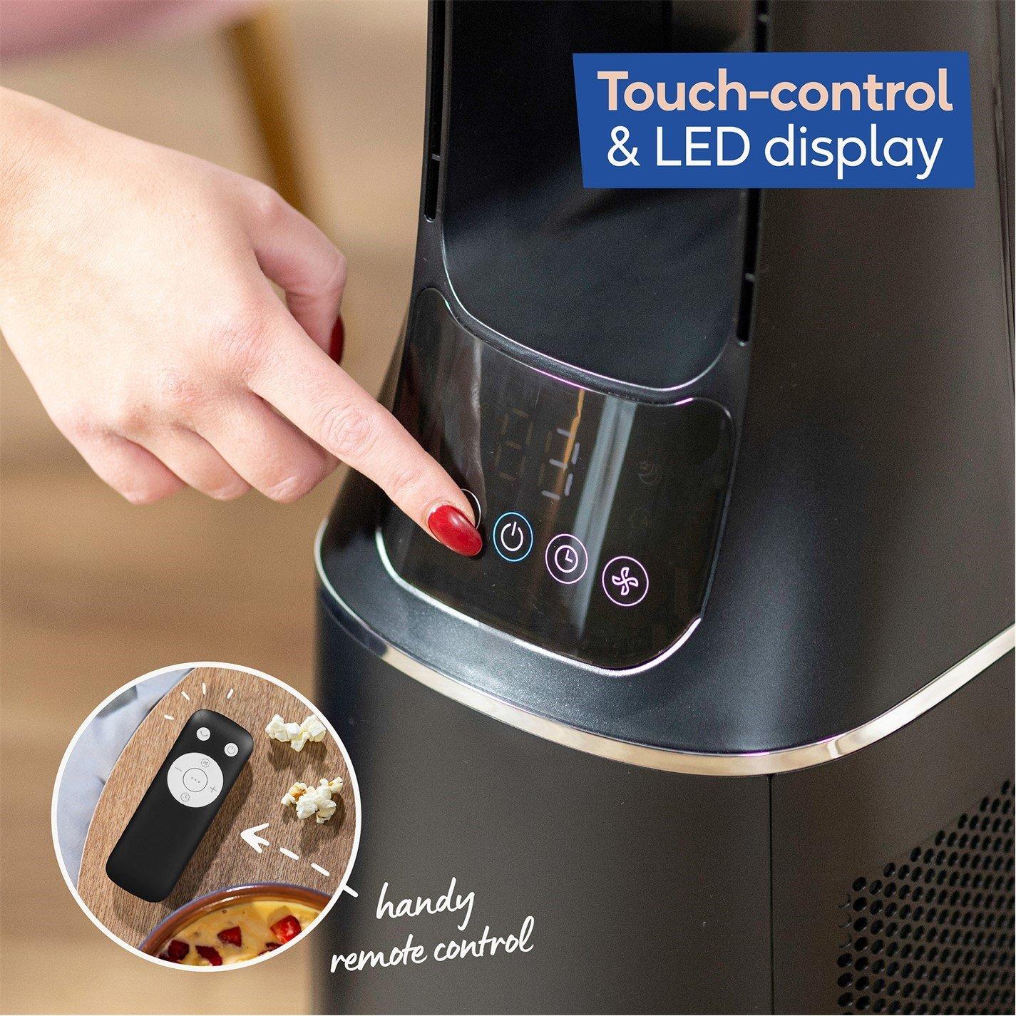 Black - Russell Hobbs - RHBLDL12B 10 Speed Bladeless Fan in Black - 8