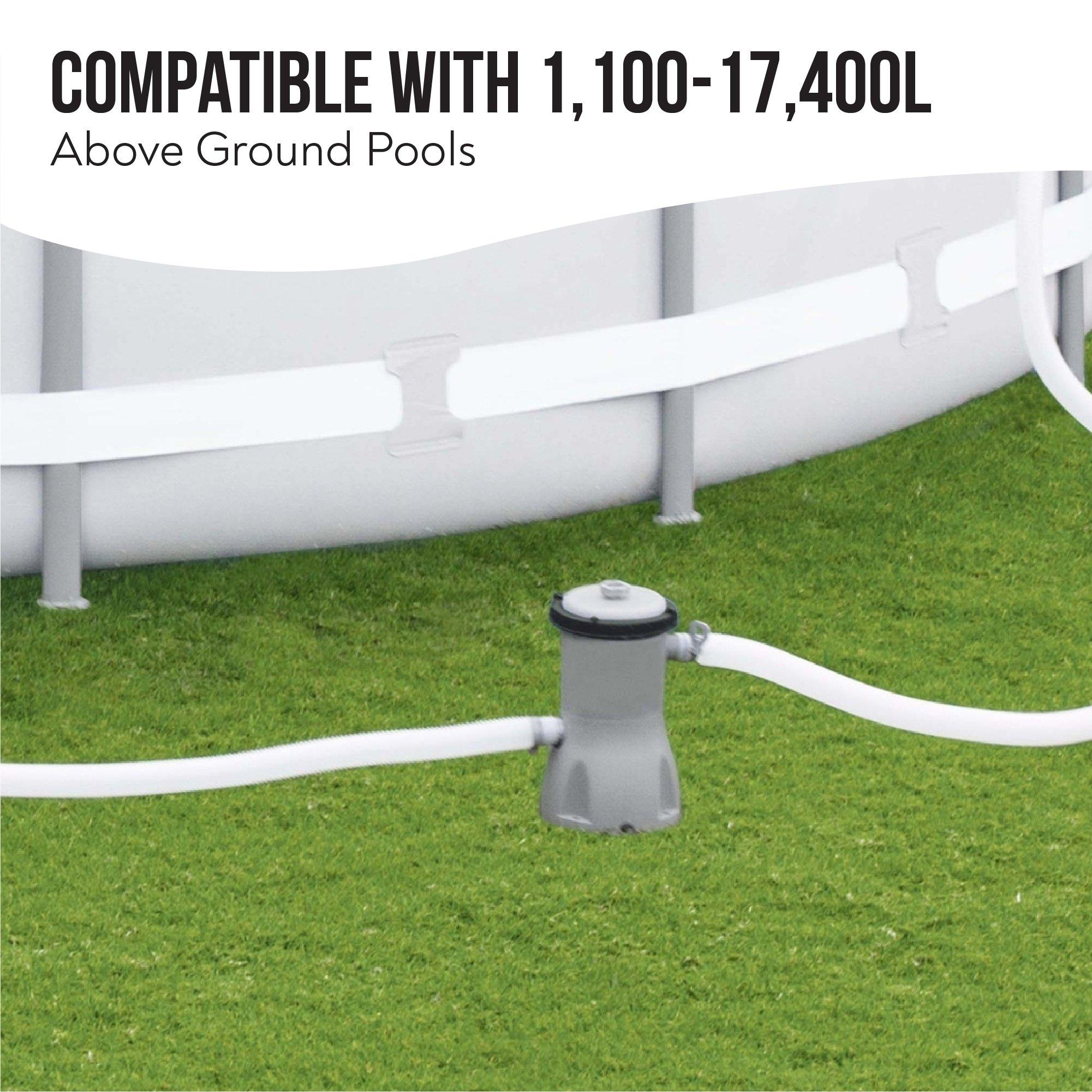 Grey - Bestway - 3028L Above Ground Pool Filter Pump - 2
