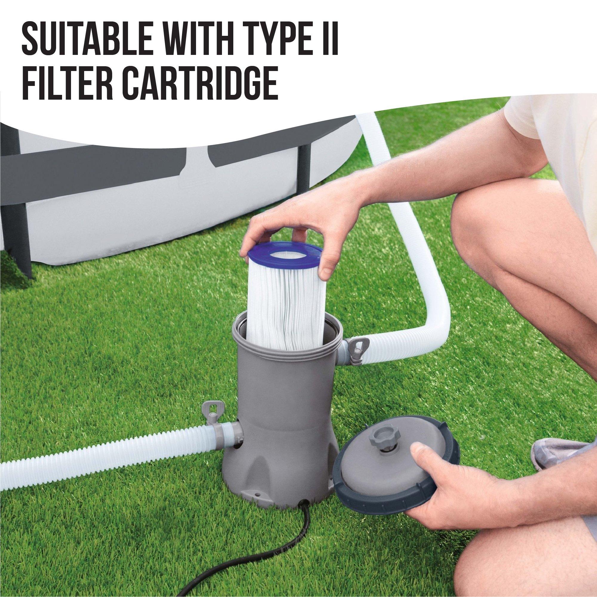 Grey - Bestway - 3028L Above Ground Pool Filter Pump - 3