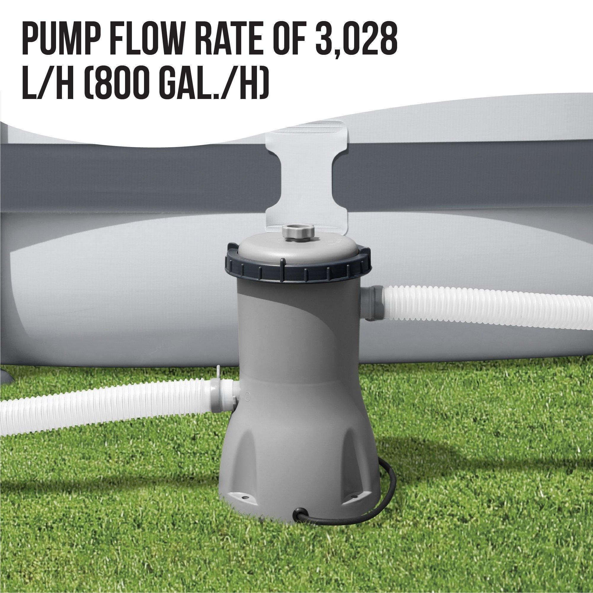 Grey - Bestway - 3028L Above Ground Pool Filter Pump - 4