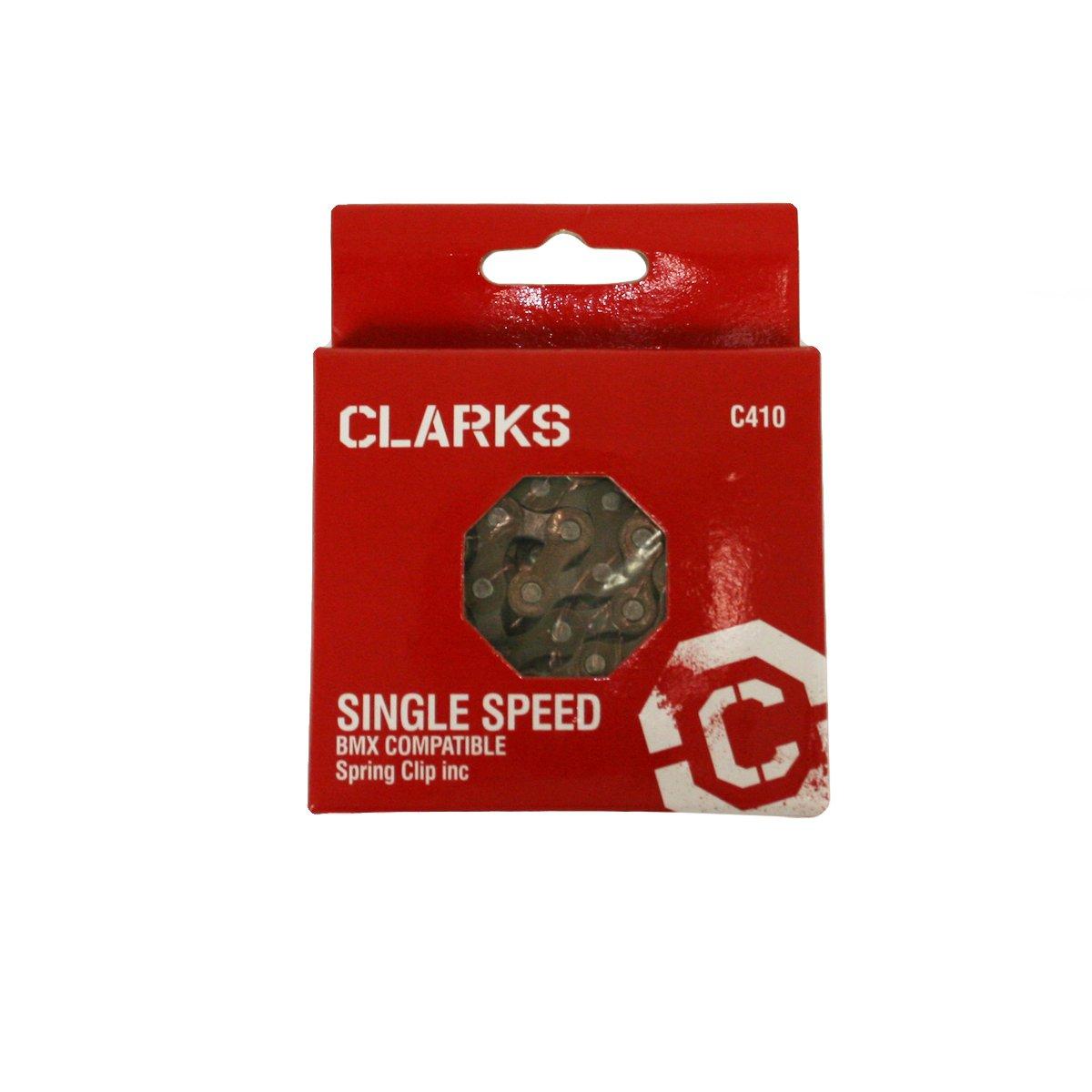 No Colour - Clarks - BMX Single Spd Chain 1/2x1/8 112 Links Spring Clip