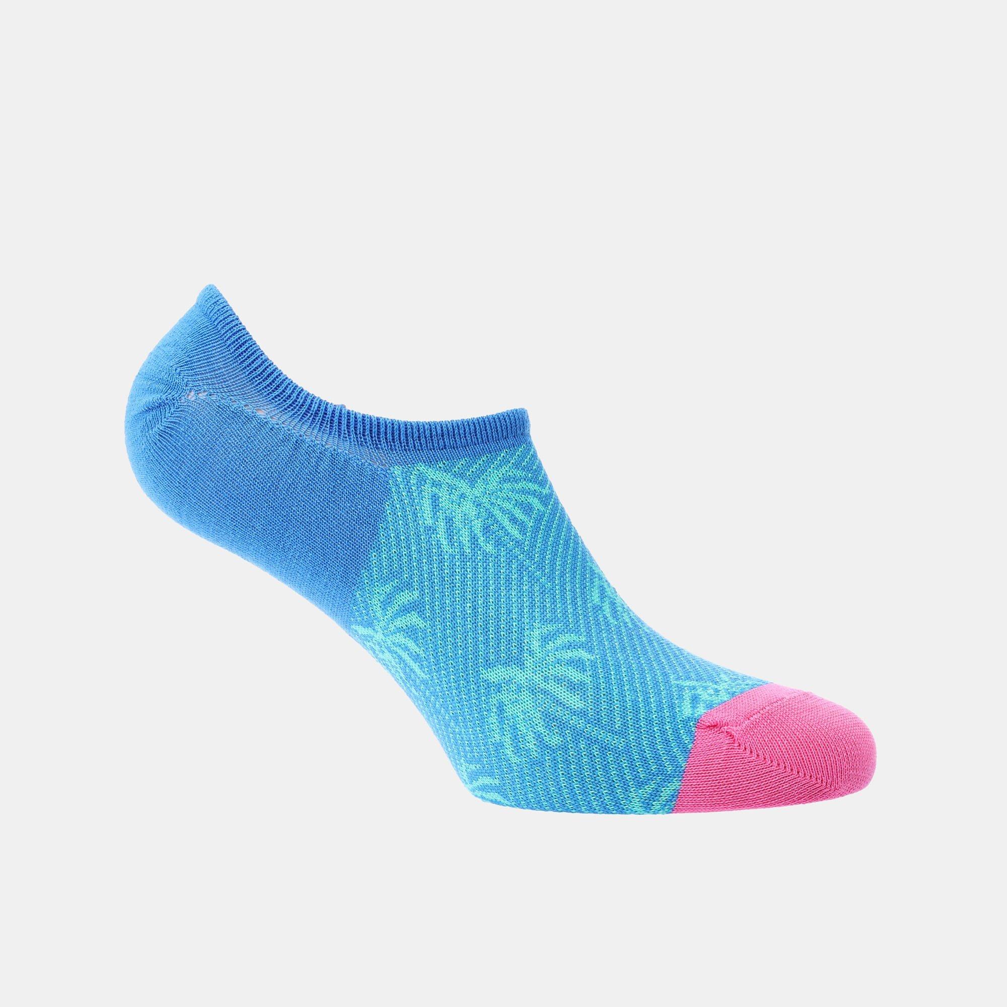 Light Blue - Happy Socks - Dressed Palm No Show Socks - 1