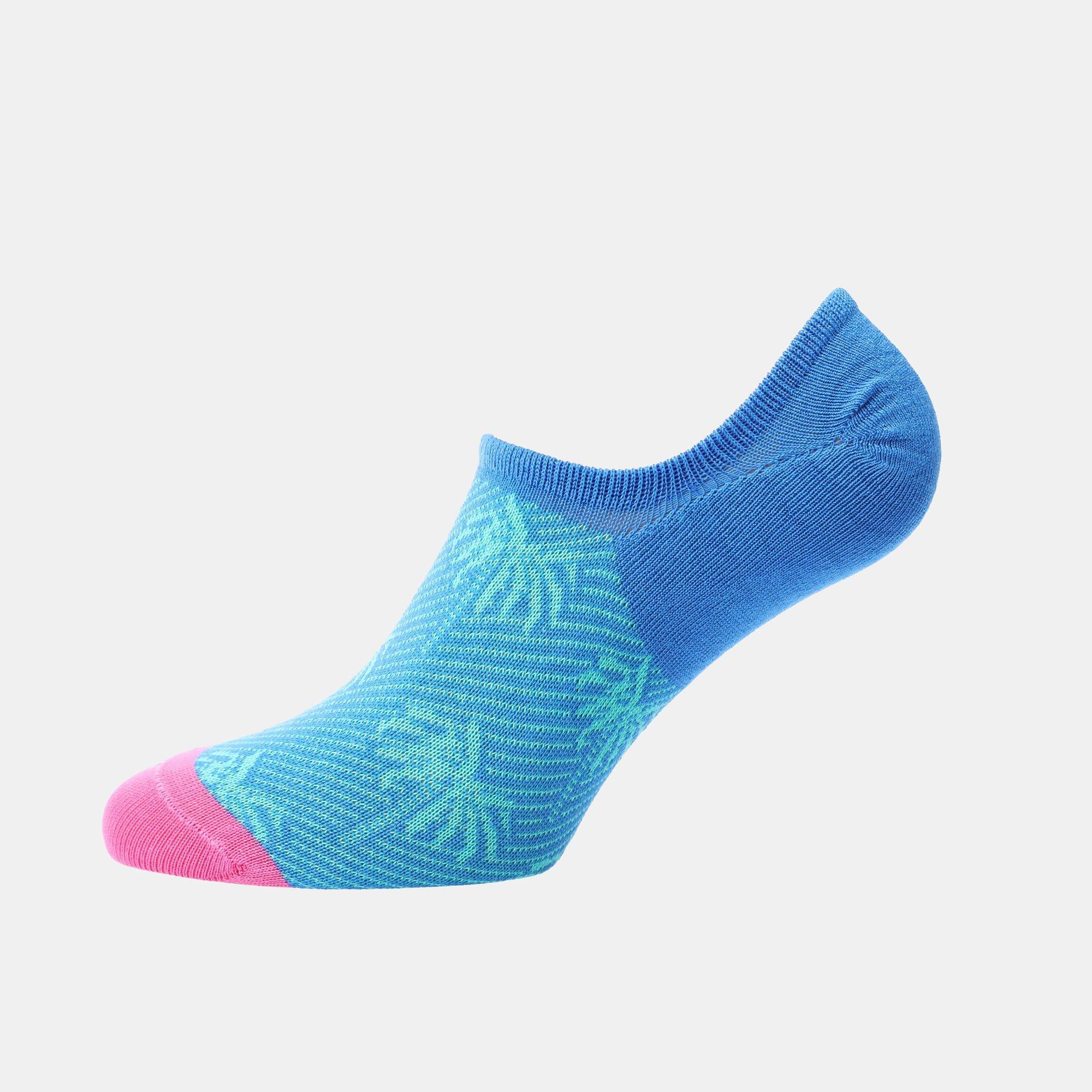 Light Blue - Happy Socks - Dressed Palm No Show Socks - 2