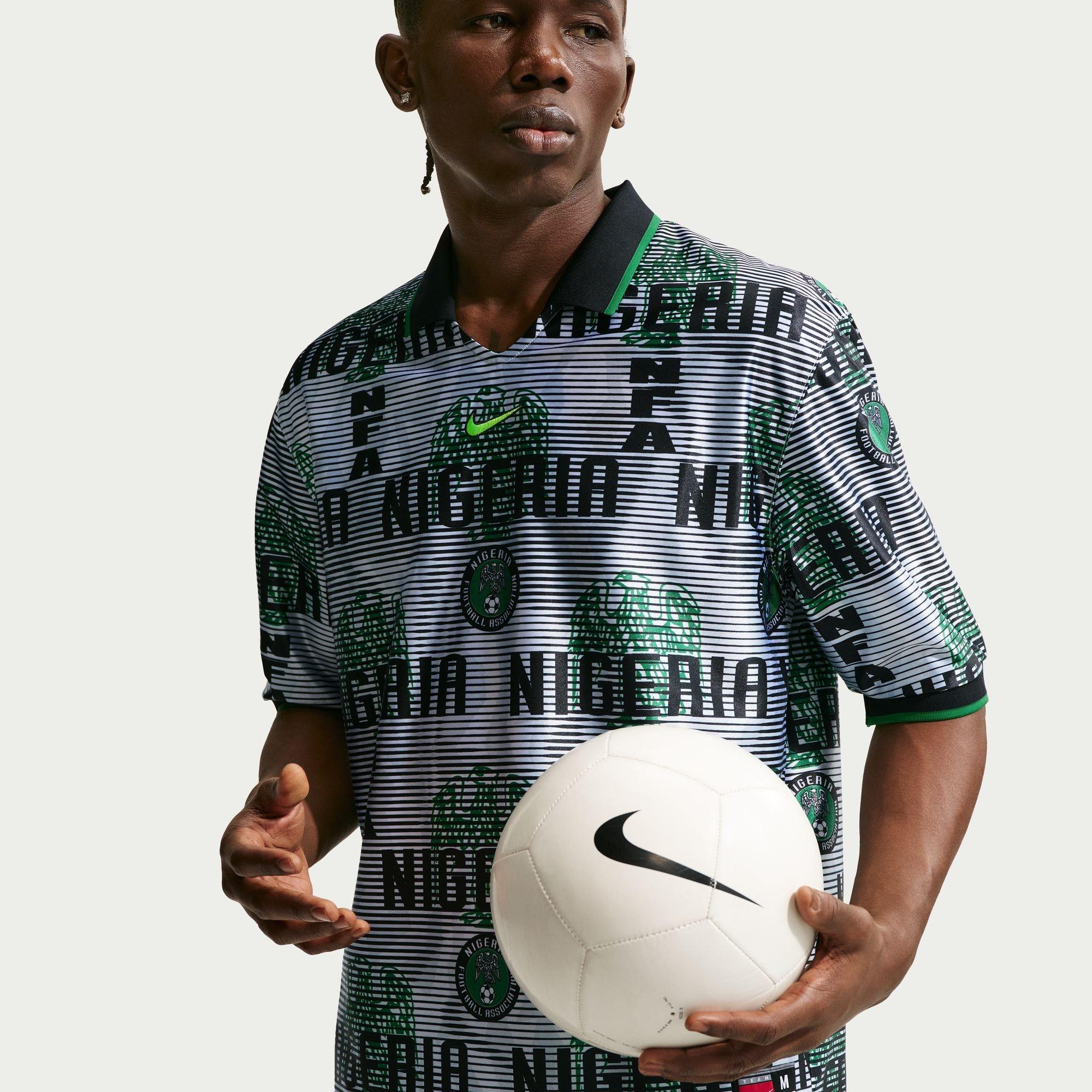Weiß/Schwarz - Nike - Men's Nigeria Short Sleeve T-Shirt - 1