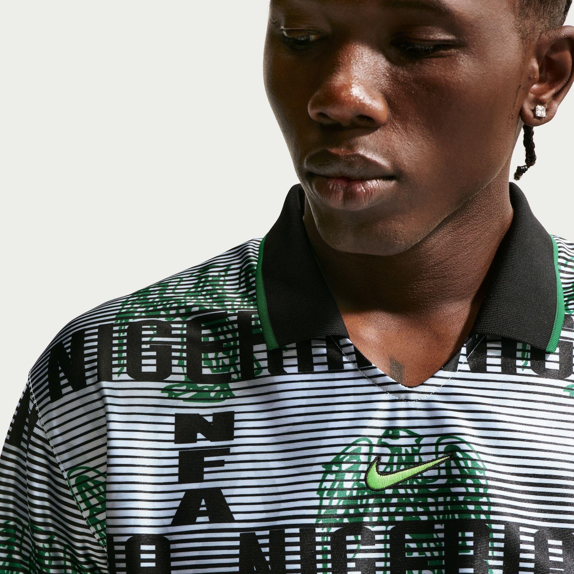 Weiß/Schwarz - Nike - Men's Nigeria Short Sleeve T-Shirt - 3