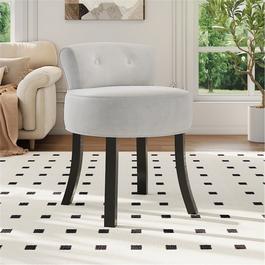Cottonfy UK Velvet Upholstered Dressing Table Chair White