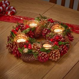 YouGarden Three Kings Ring Quartet Candle Holder - 33cm