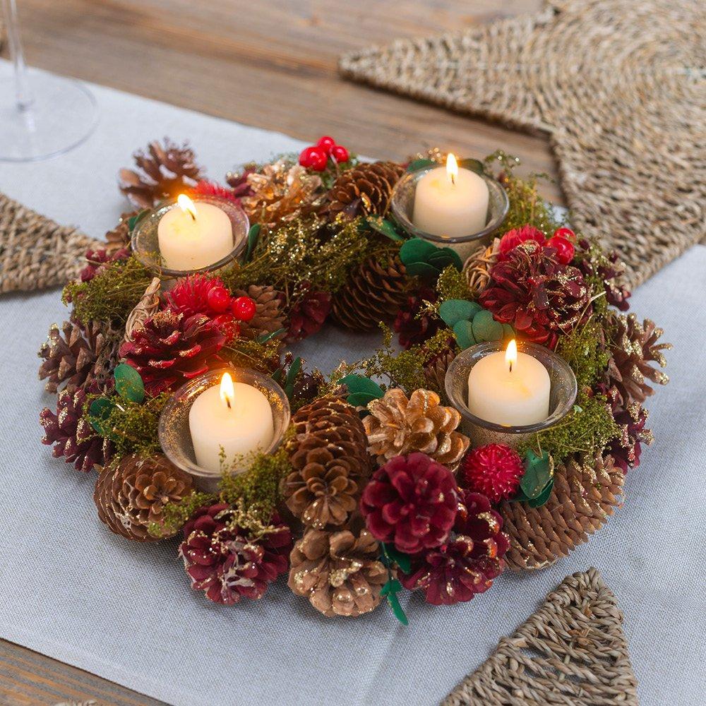 Multi - YouGarden - Three Kings Ring Quartet Candle Holder - 33cm - 2