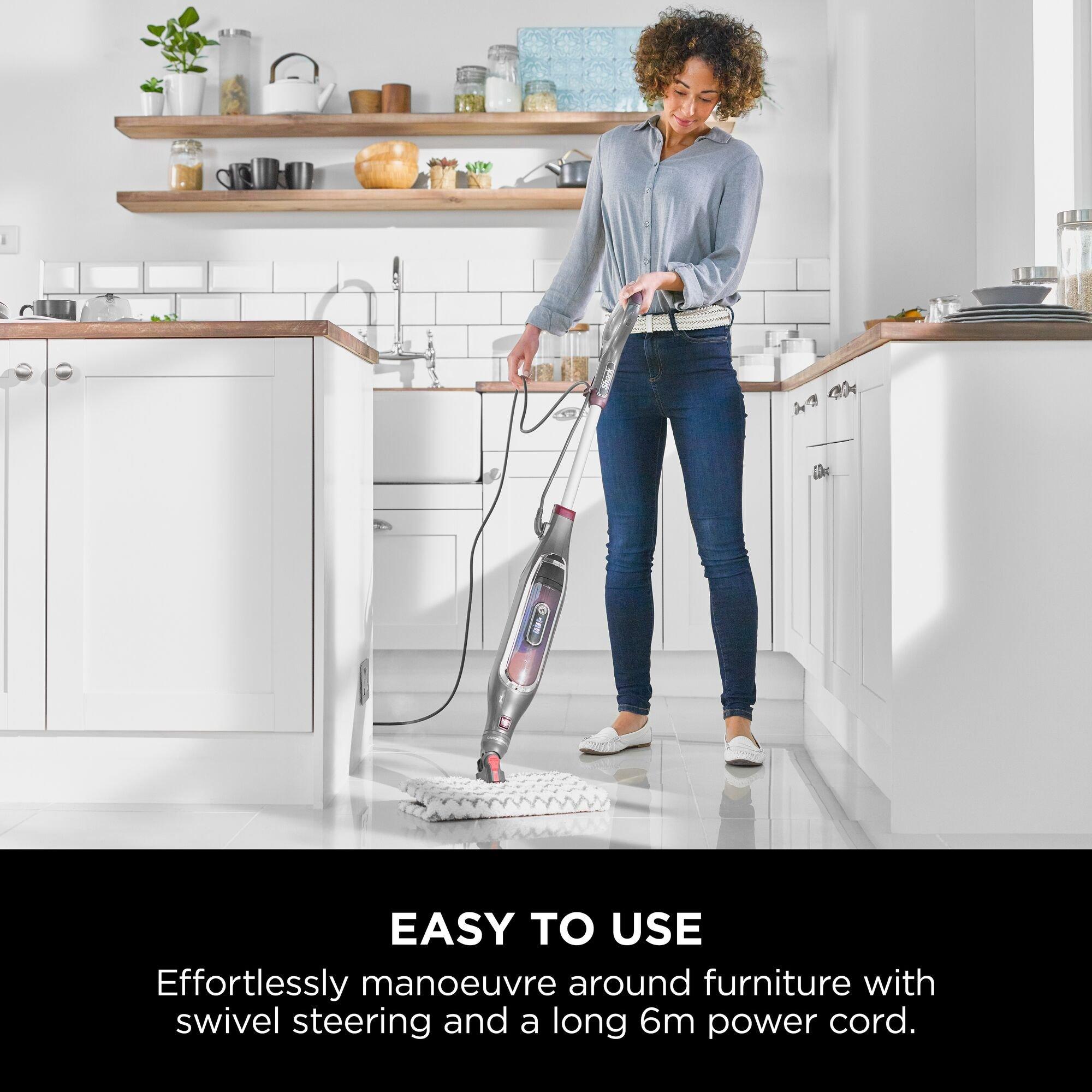 Grey - Shark - Klik n’ Flip Automatic Steam Mop S6003UK - 7