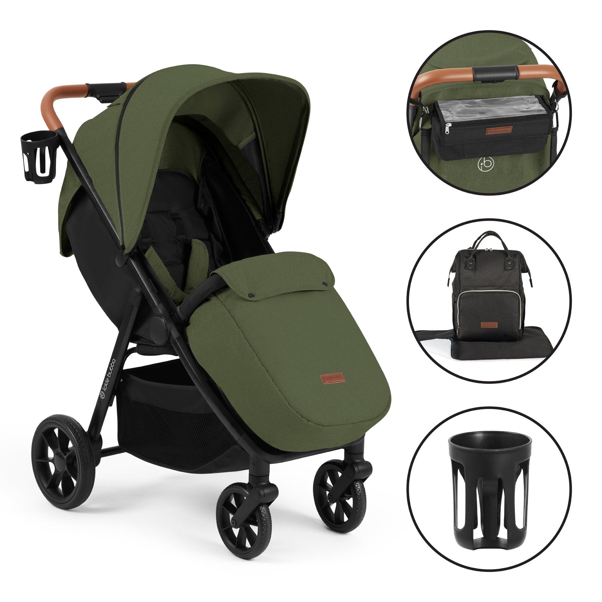 Ickle Bubba  Newborn Stomp Stride Stroller - Prime - Woodland - one