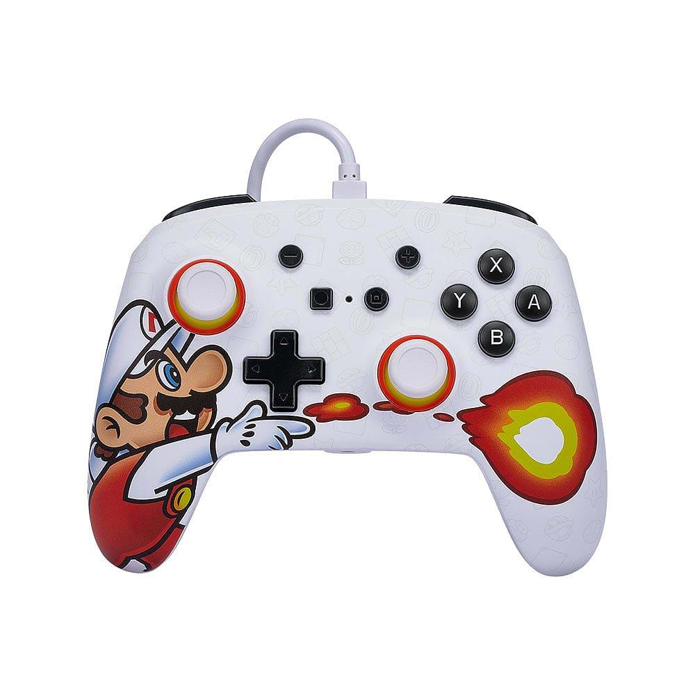 Merchandise - PowerA - Switch Enhanced Wired Controller - Fireball Mario - 1