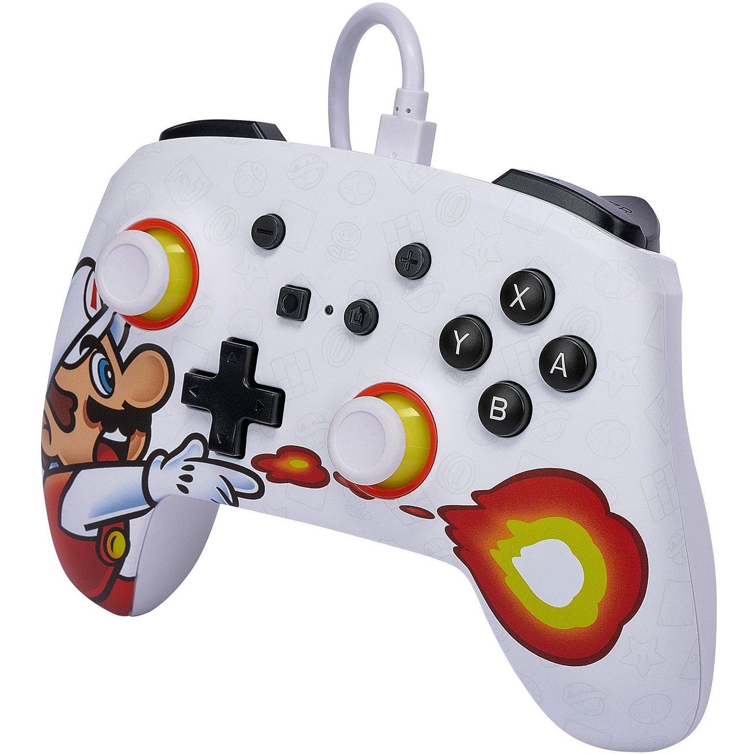Merchandise - PowerA - Switch Enhanced Wired Controller - Fireball Mario - 2