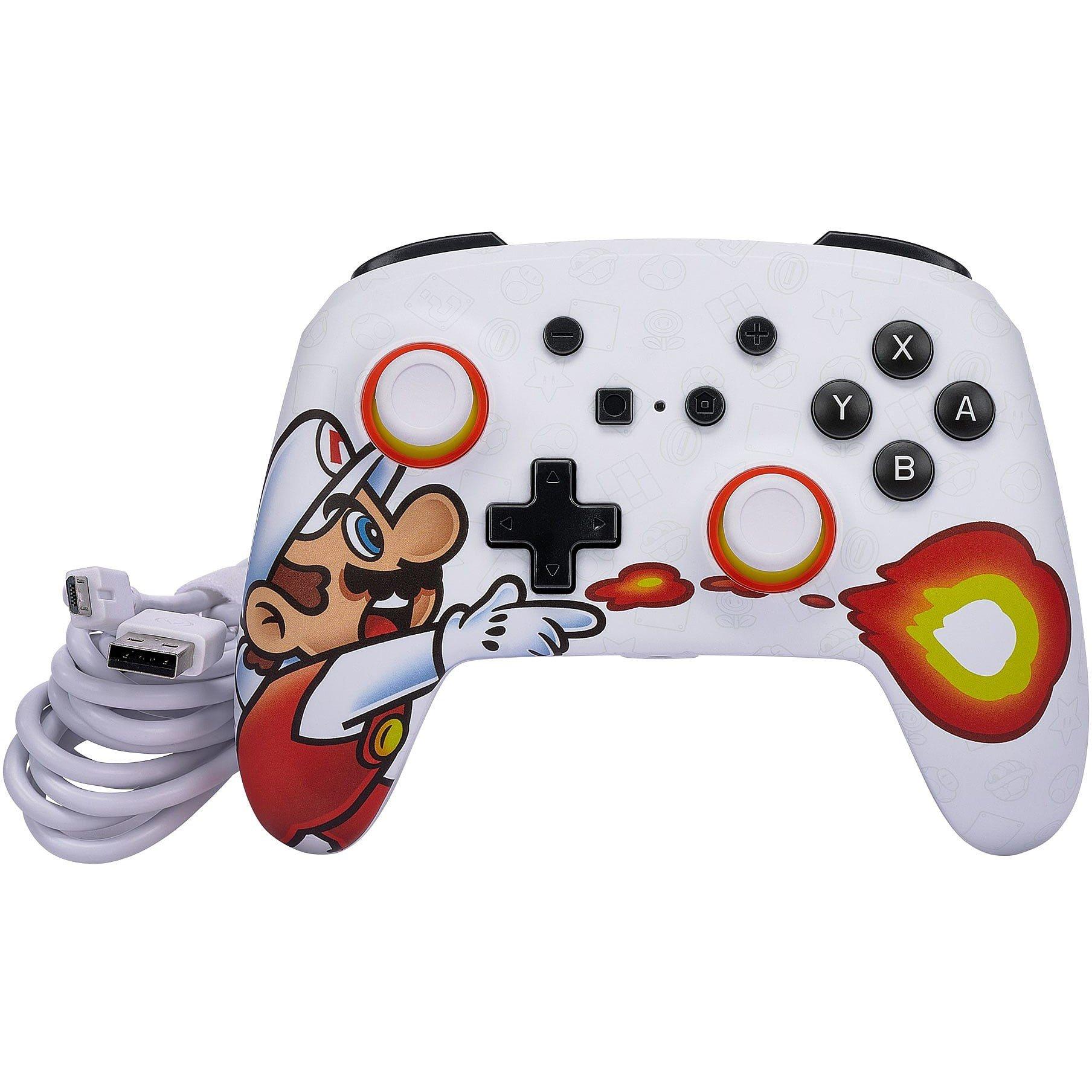 Merchandise - PowerA - Switch Enhanced Wired Controller - Fireball Mario - 8