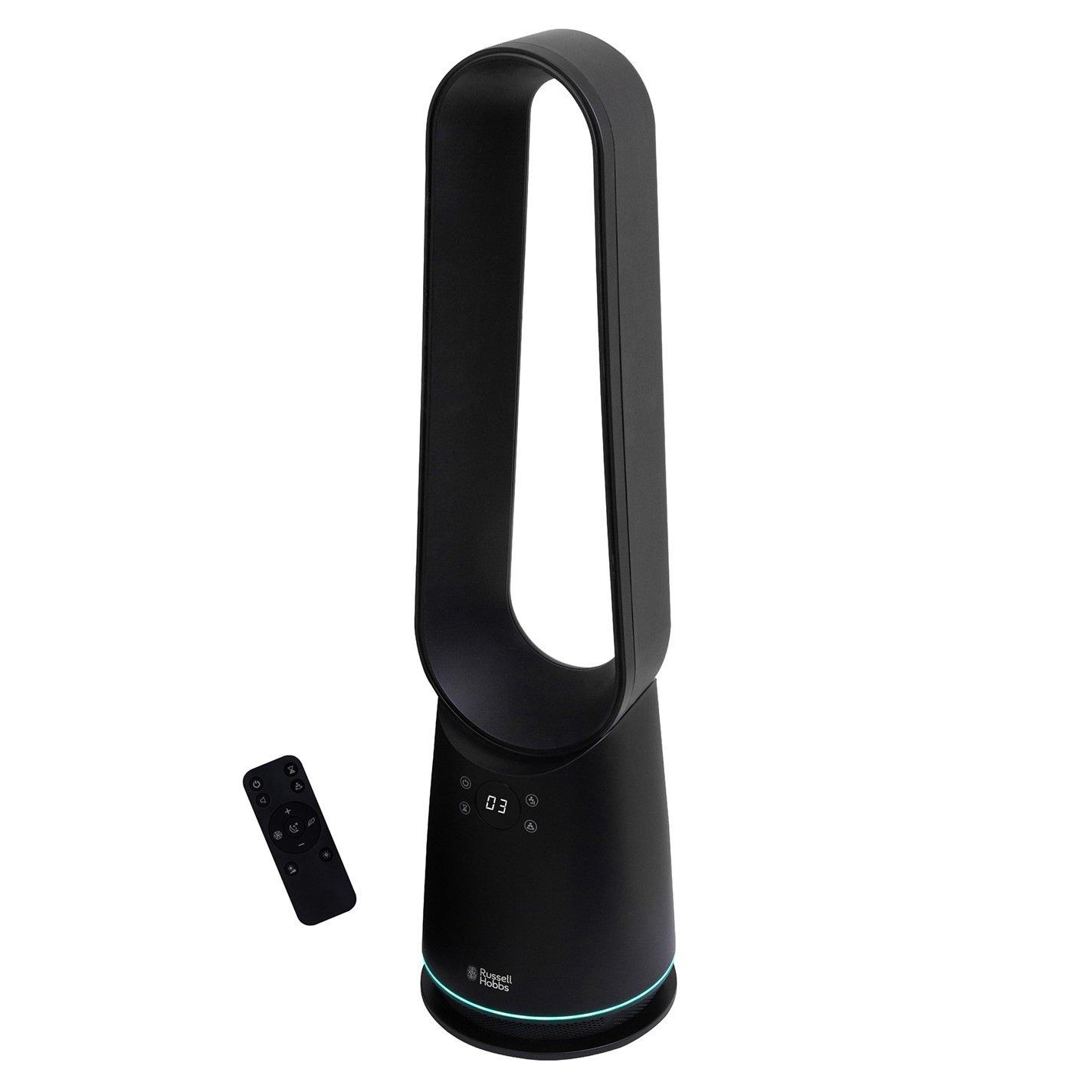 Black - Russell Hobbs - RHBLDLC25B Bladeless Cooling Fan - Black - 1
