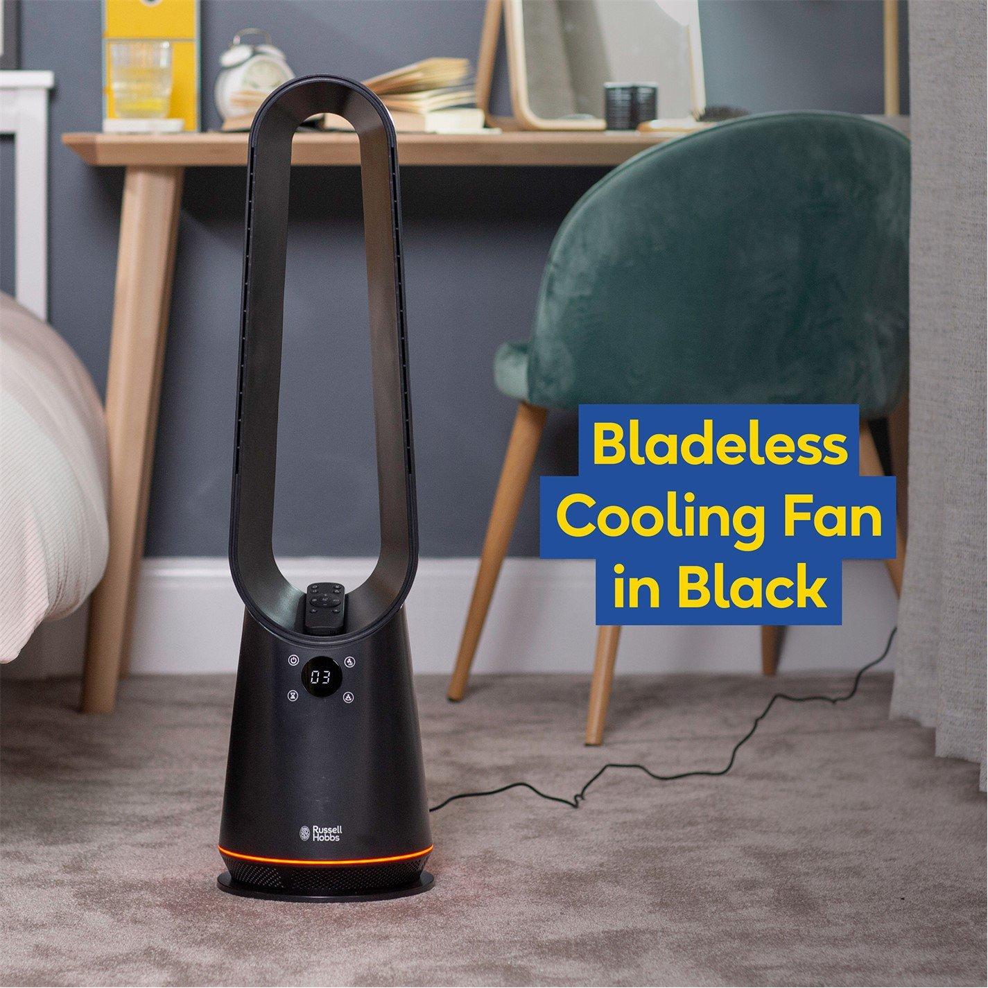 Black - Russell Hobbs - RHBLDLC25B Bladeless Cooling Fan - Black - 4