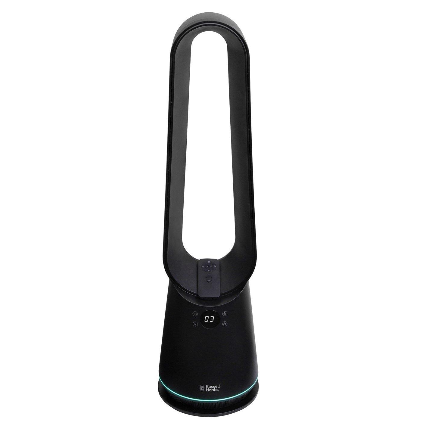 Black - Russell Hobbs - RHBLDLC25B Bladeless Cooling Fan - Black - 10