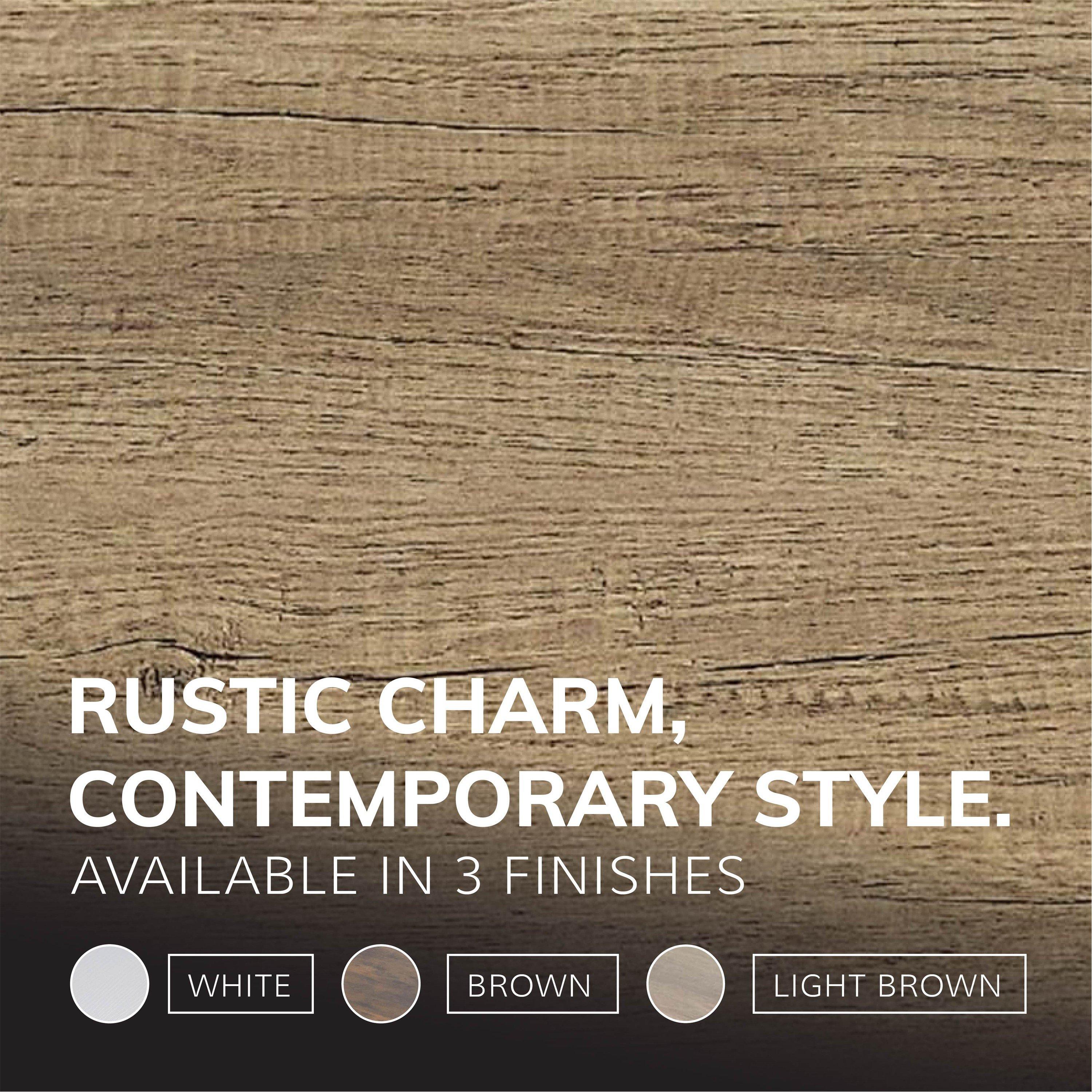 Rustic Grey - House of Home - Computer Desk Rustic Light Brown with Black Frame - 4