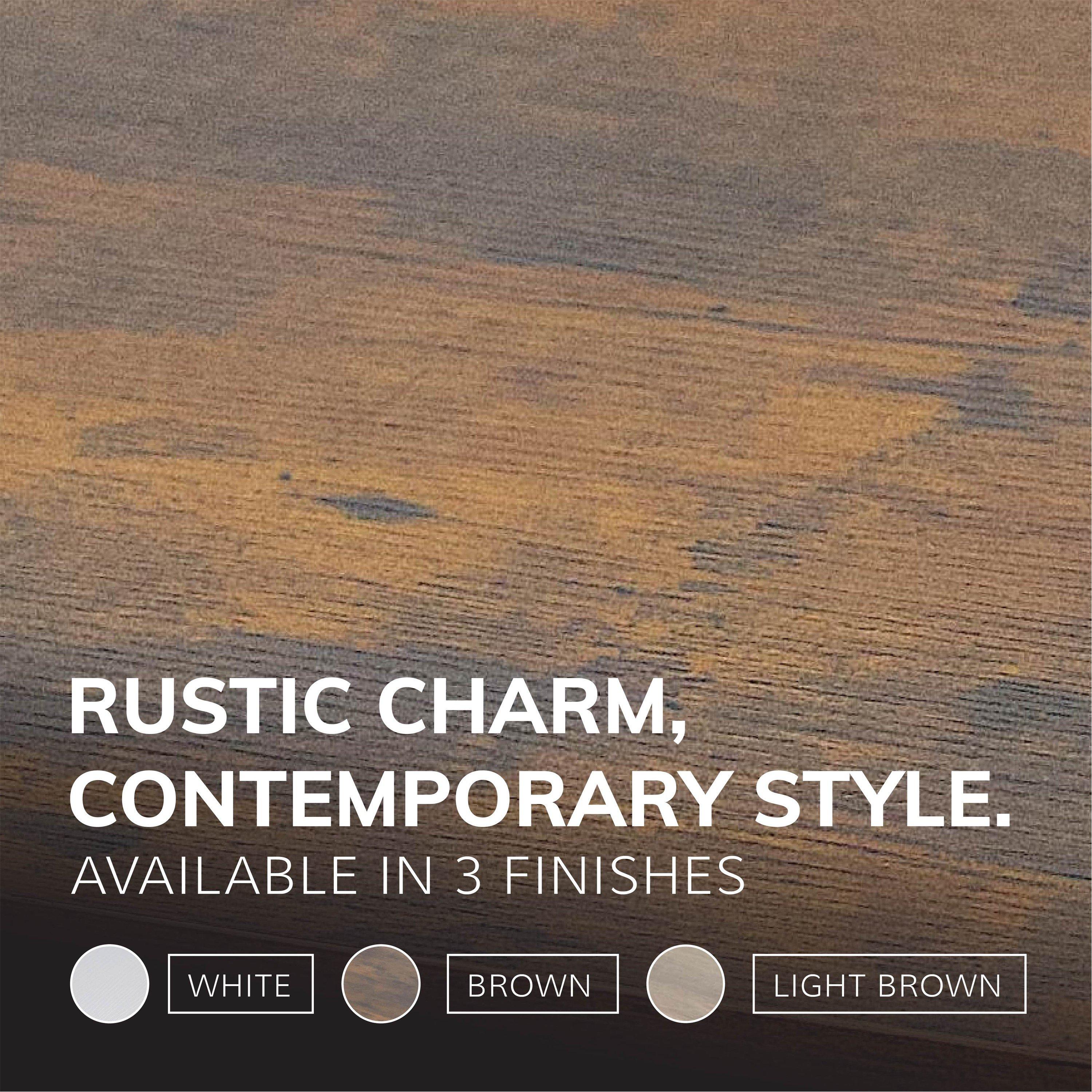 Brown - House of Home - Rustic Brown Desk with Black Coated Metal Frame - 4