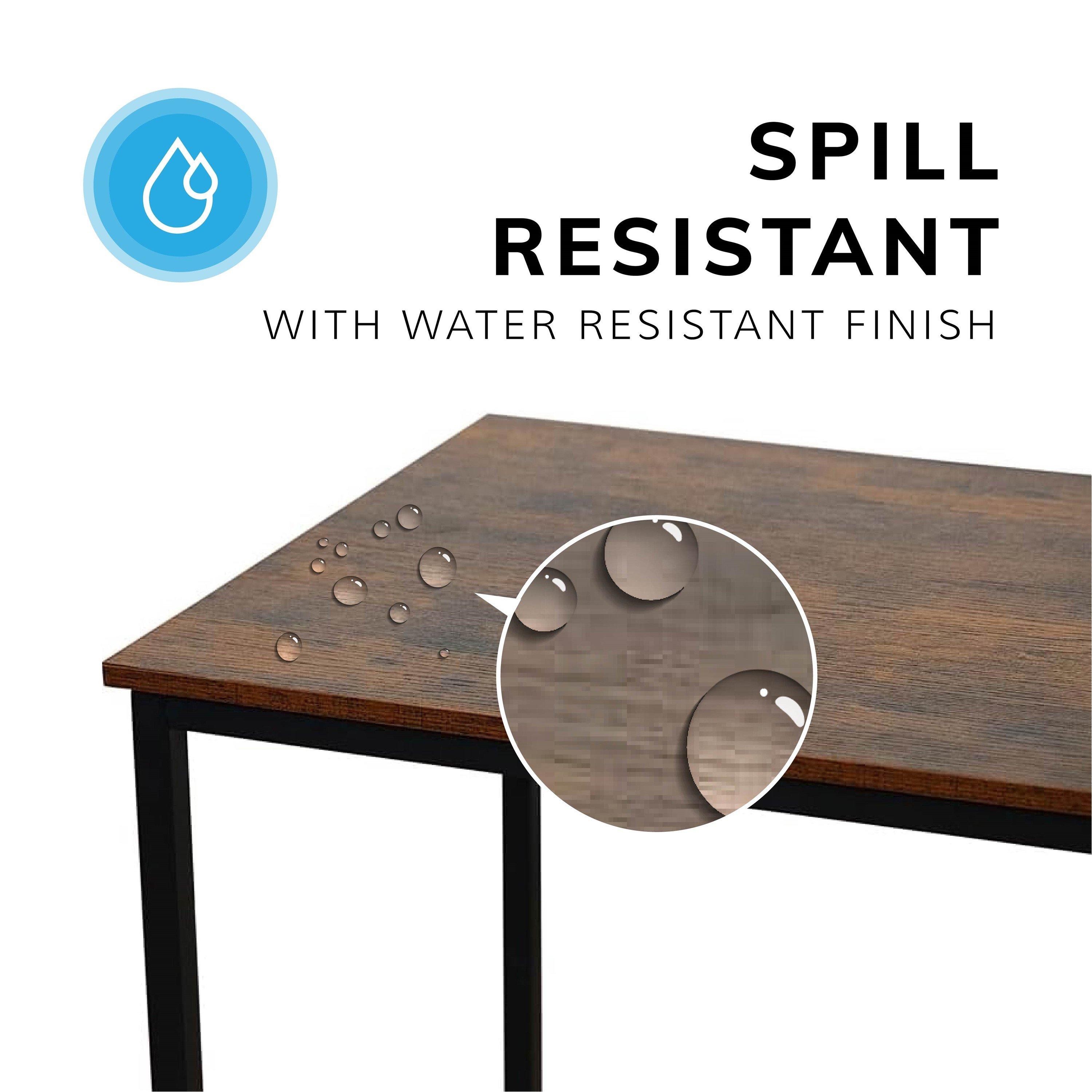 Rustic Brown - House of Home - Rustic Brown Large Desk with Black Metal Frame - 7