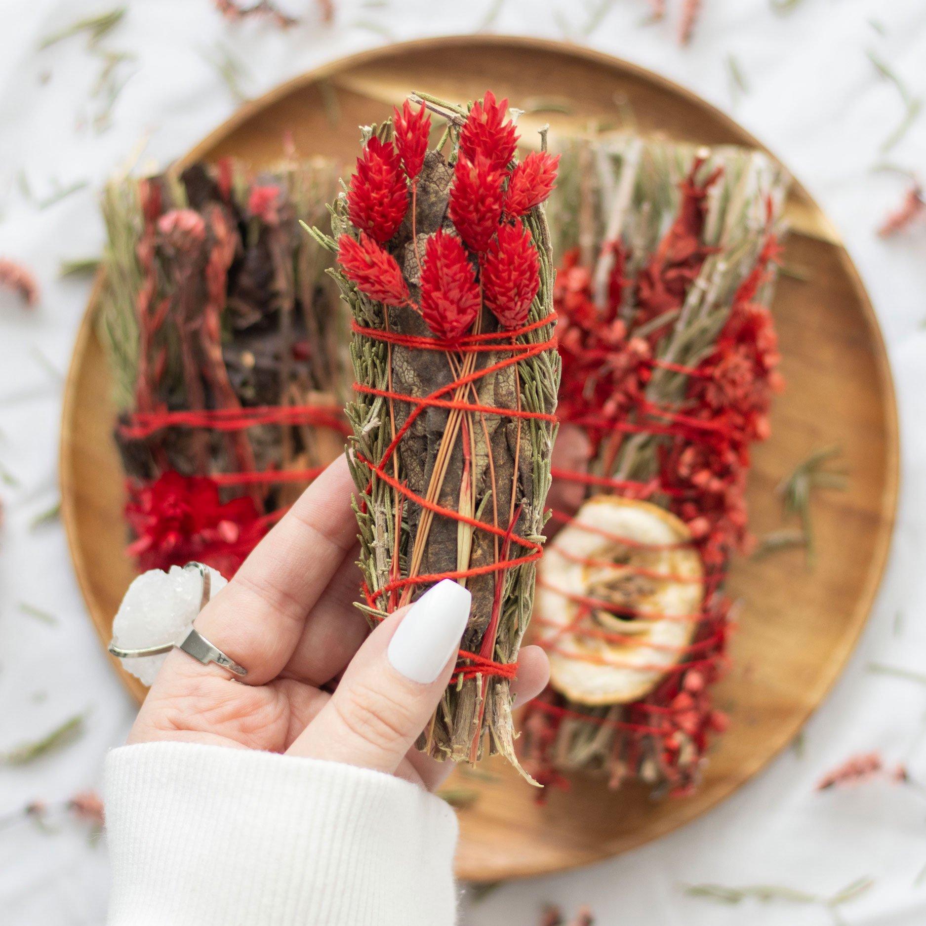 Something Different  6In Ritual Wand Smudge Stick With Rosemary And Yer - 