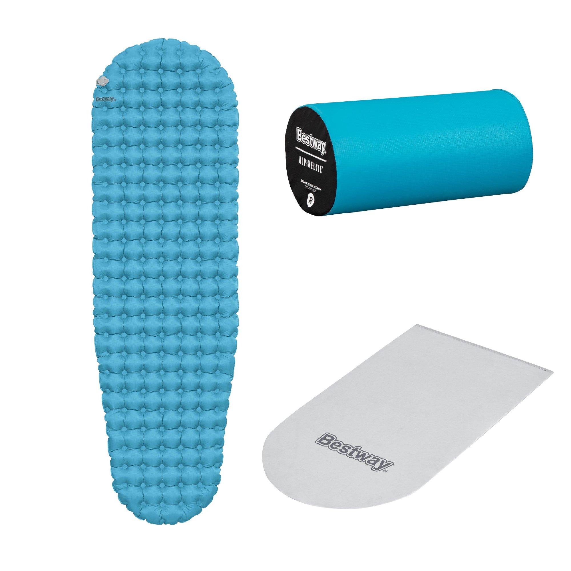 Blue - Bestway - AlpineLite Insulated Regular Mummy Sleeping Pad - 1
