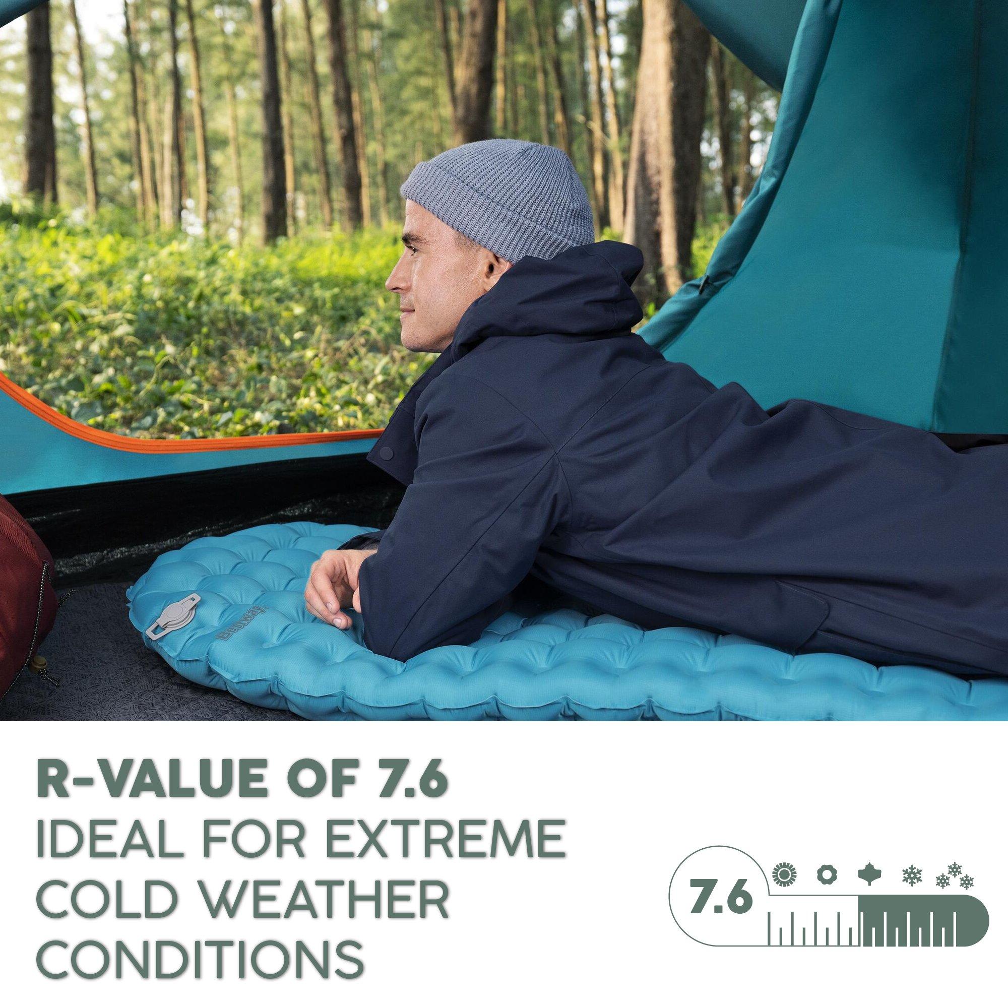 Blue - Bestway - AlpineLite Insulated Regular Mummy Sleeping Pad - 4