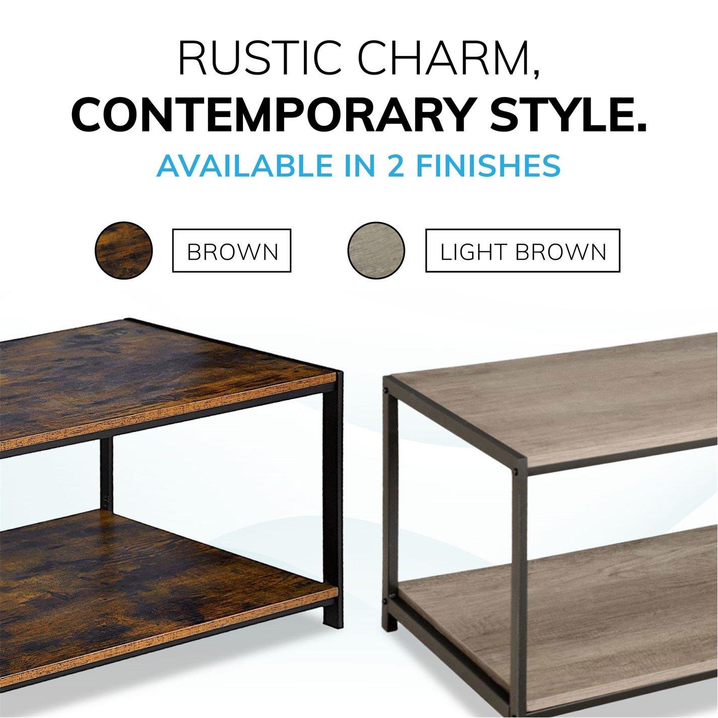 Rustic Grey - House of Home - Coffee Table RusticGrey with Metal Frame - 7