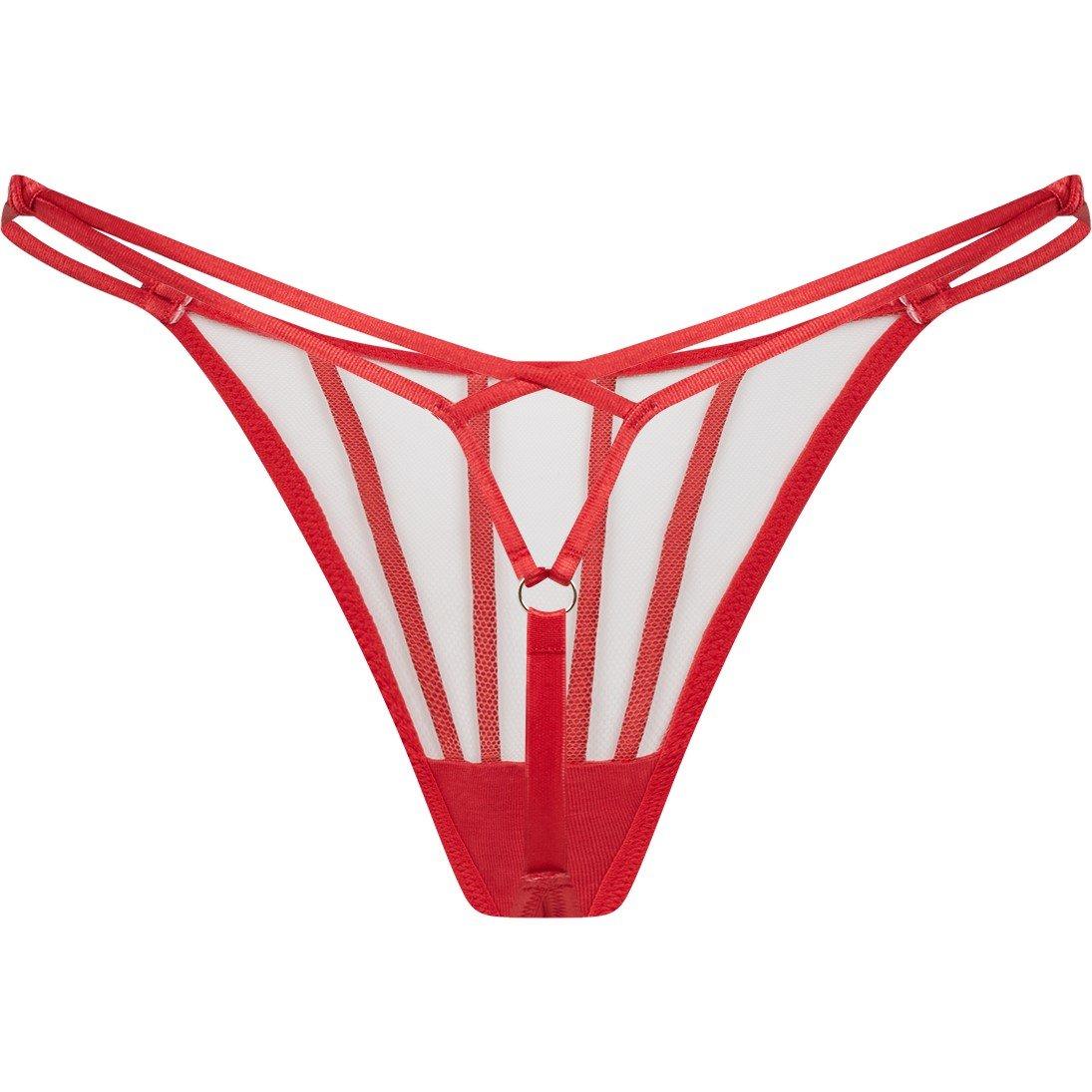 Sand/Red - Agent Provocateur - OZARA Thong - 4