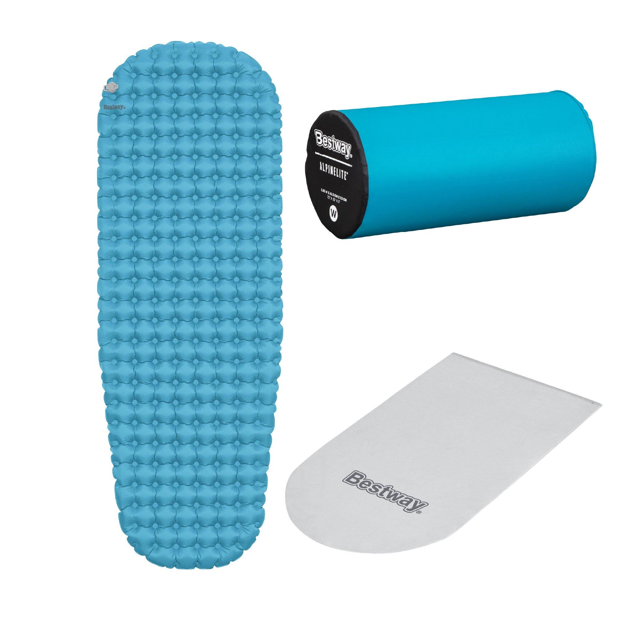 Blue - Bestway - AlpineLite Insulated Wide Mummy Sleeping Pad - 1