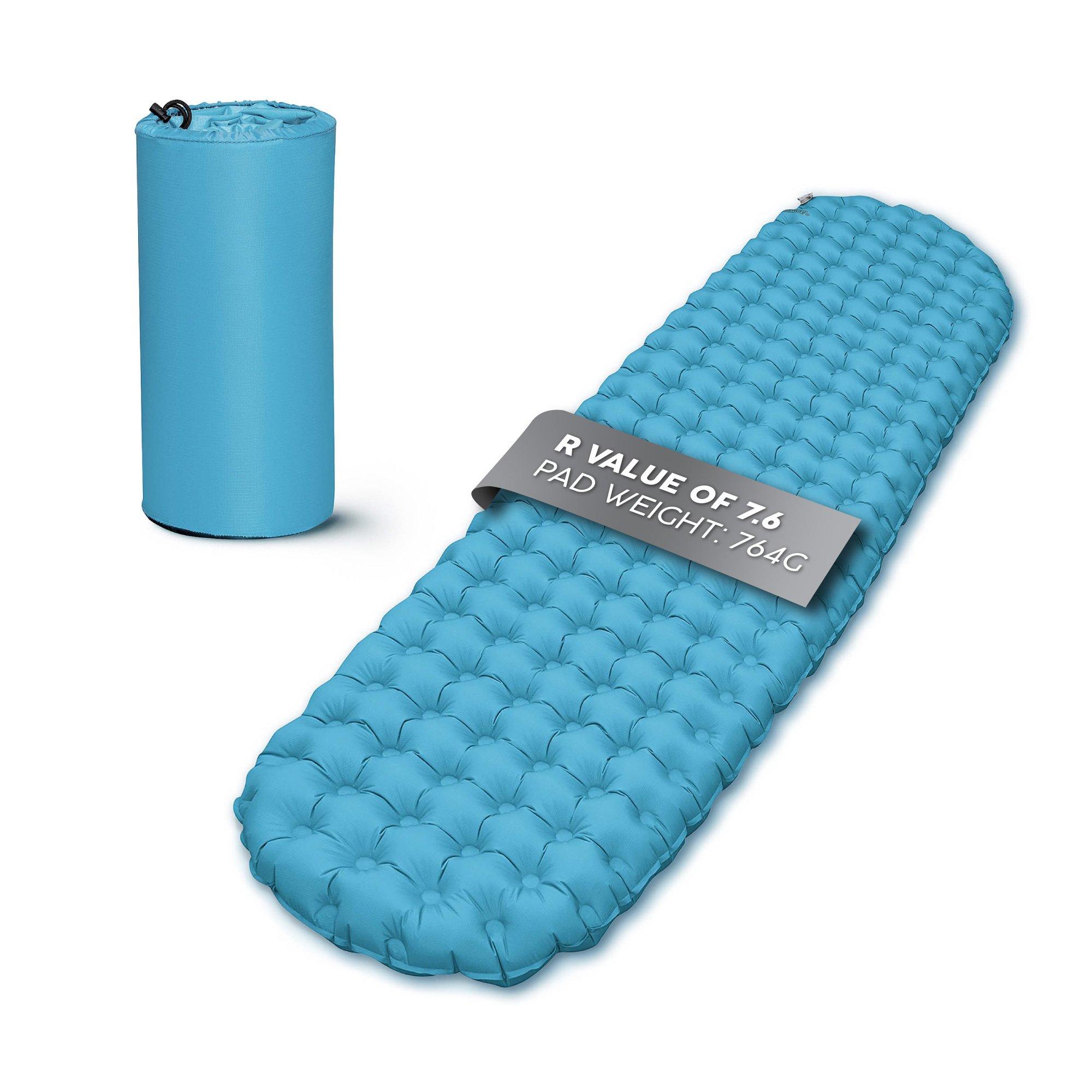 Blue - Bestway - AlpineLite Insulated Wide Mummy Sleeping Pad - 8