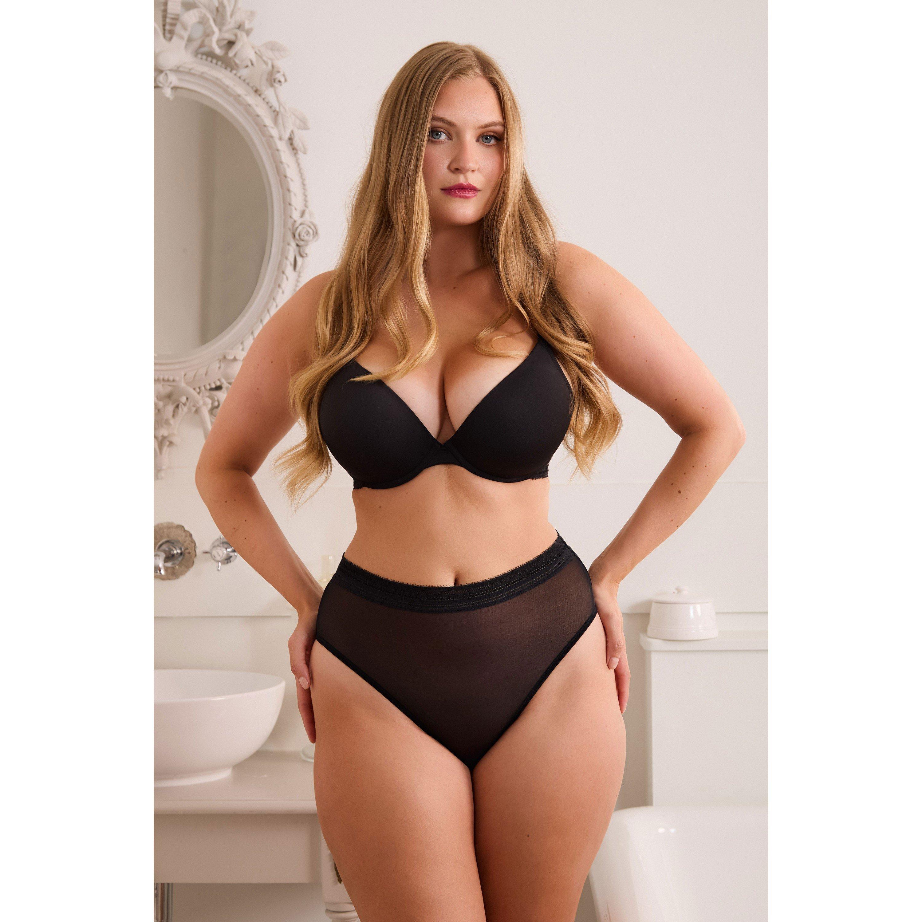 Black - Playful Promises - Icon Black Microfiber Moulded Cup Bra - 4