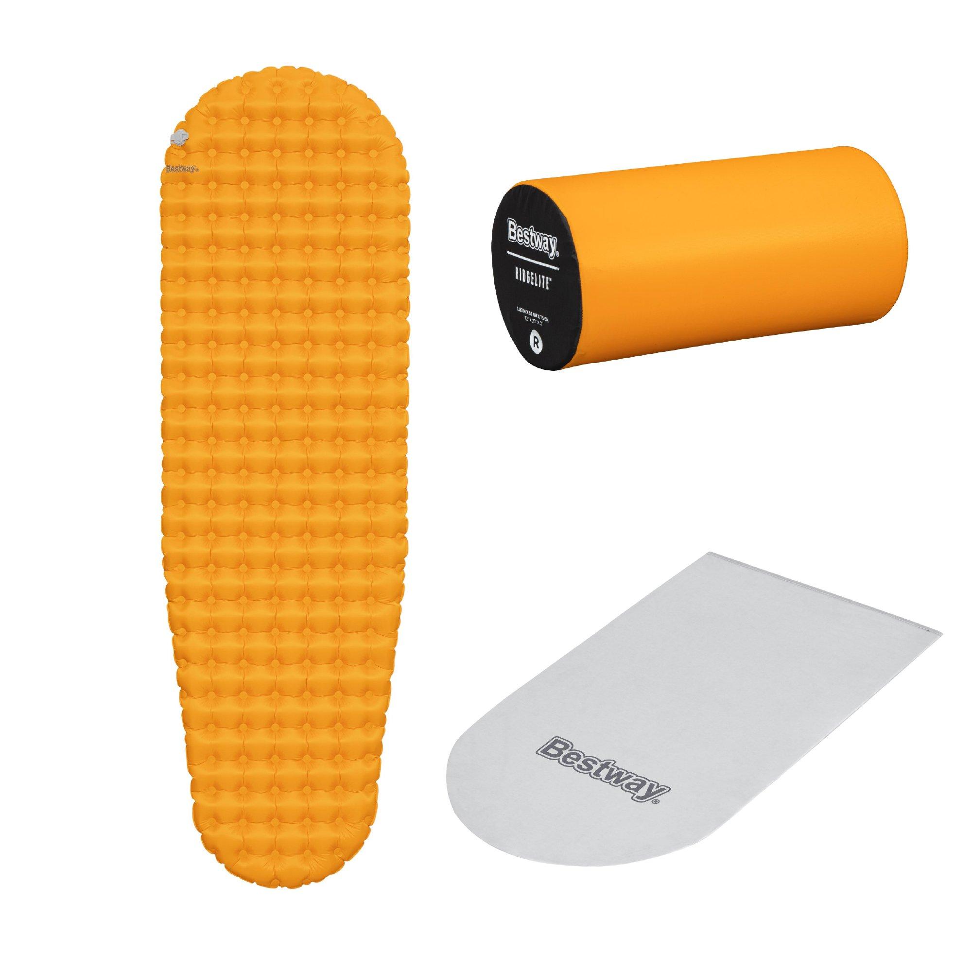 Yellow - Bestway - RidgeLite Insulated Regular Mummy Sleeping Pad - 1