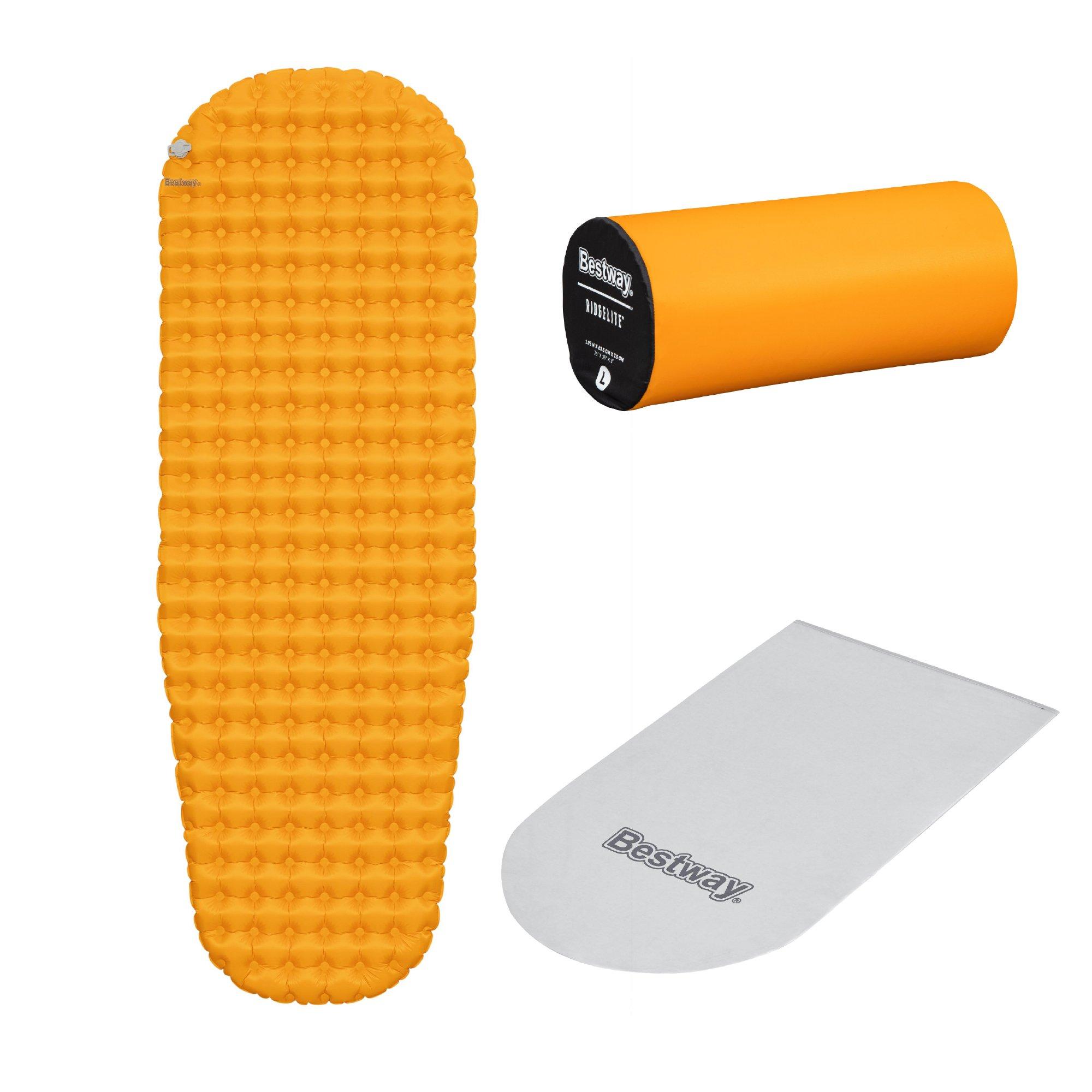 Yellow - Bestway - RidgeLite Insulated Large Mummy Sleeping Pad - 1