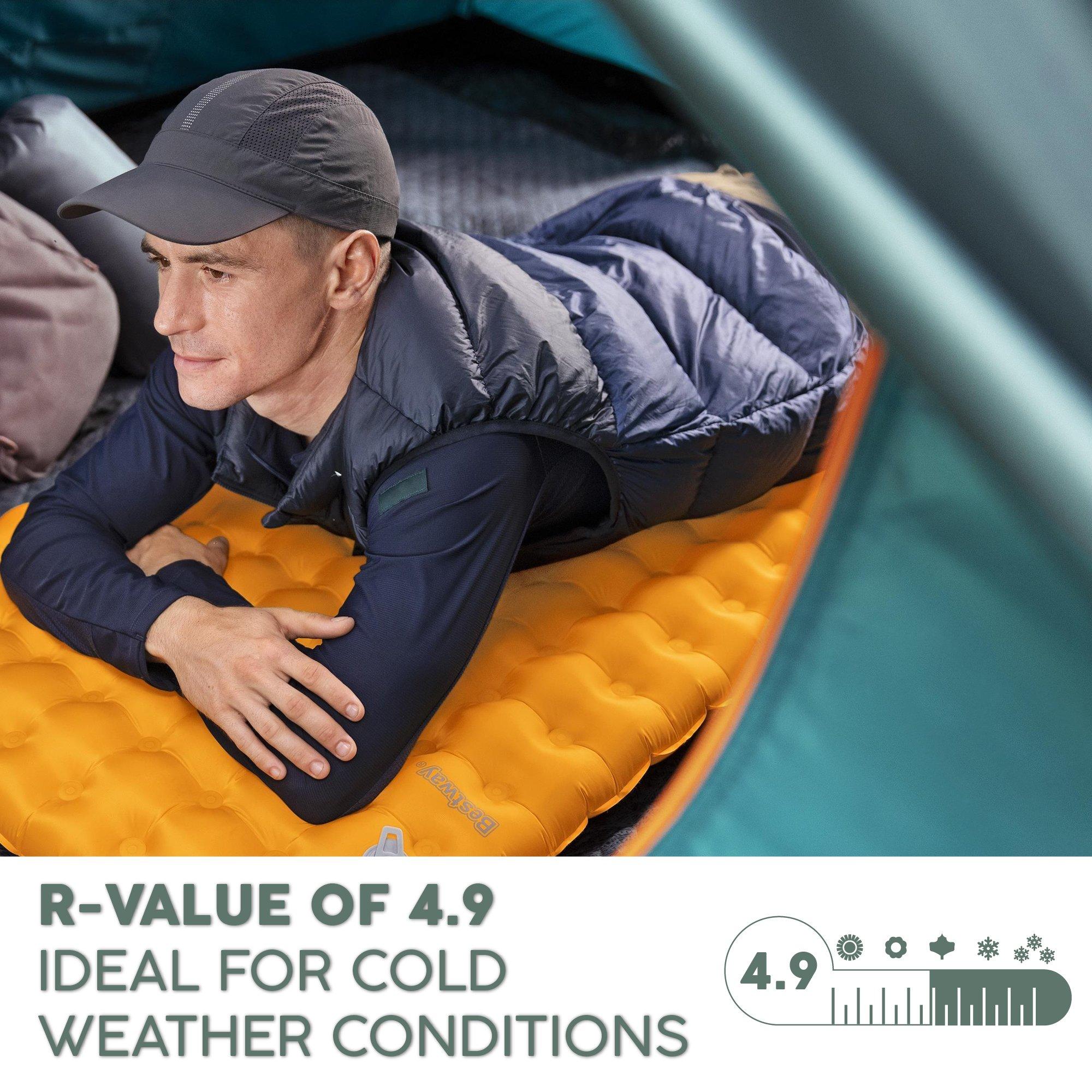 Yellow - Bestway - RidgeLite Insulated Large Mummy Sleeping Pad - 4